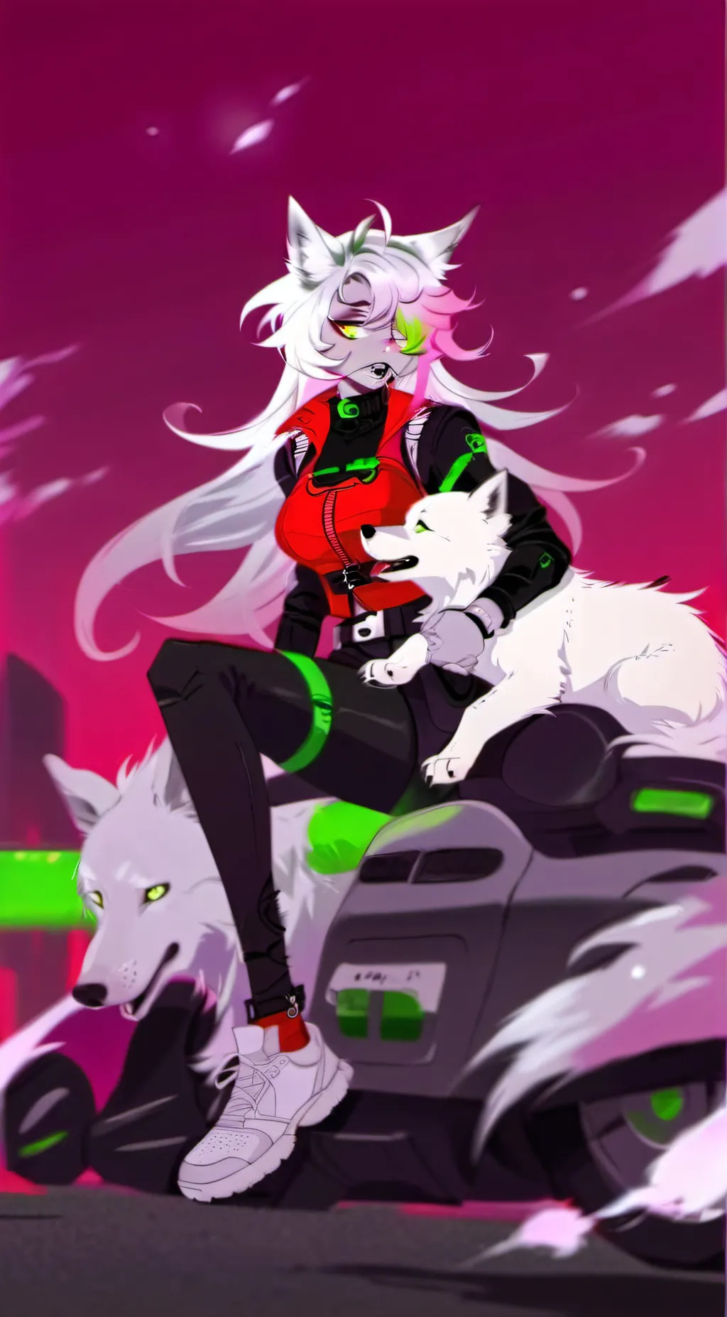 ai character: roxanne wolf & rex background