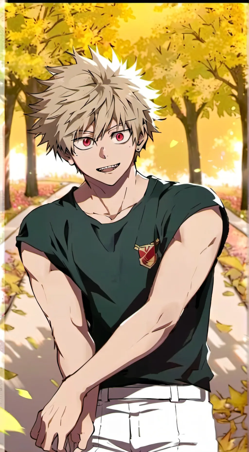 ai character: Katsuki bakugo  background