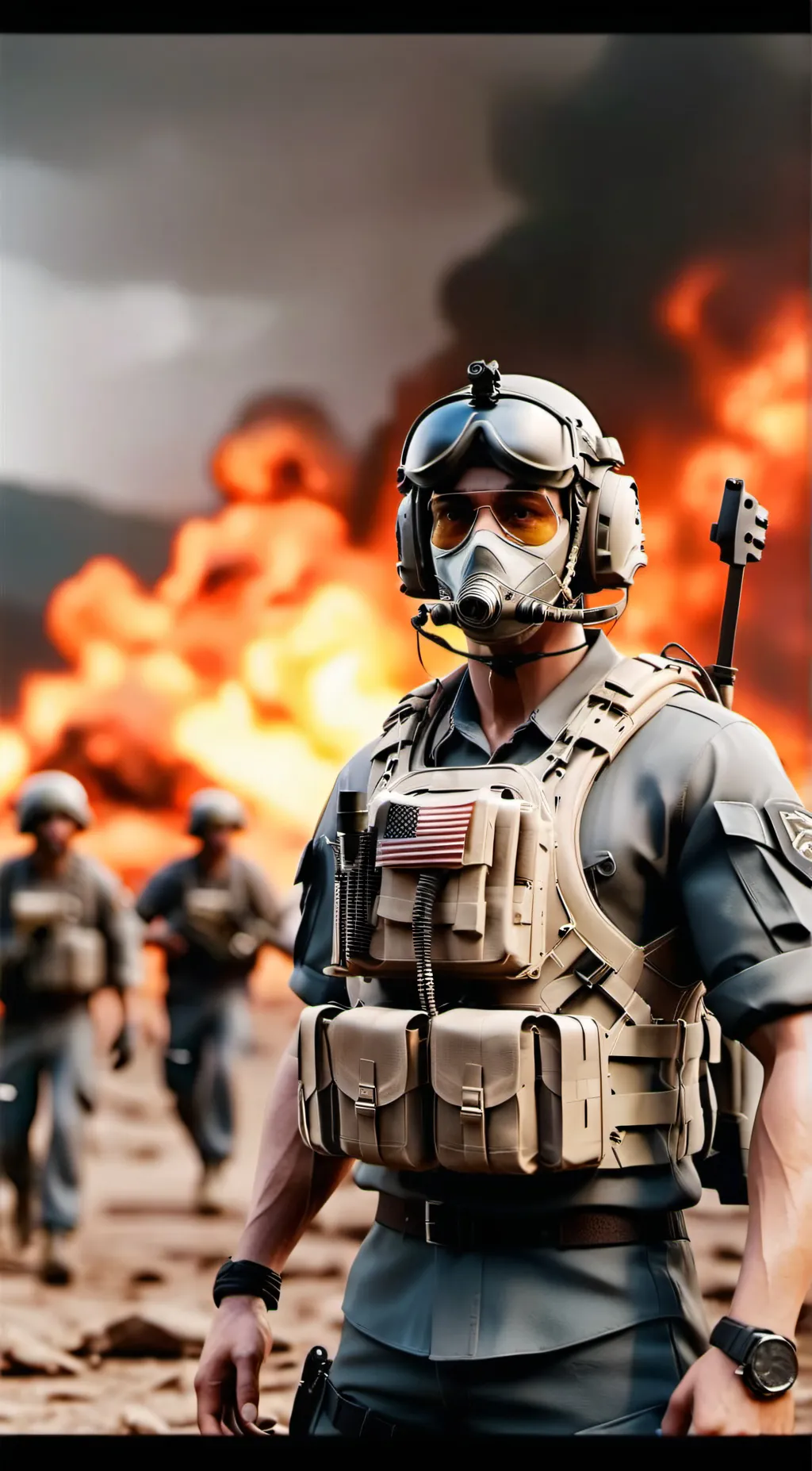 ai character: lt.green background