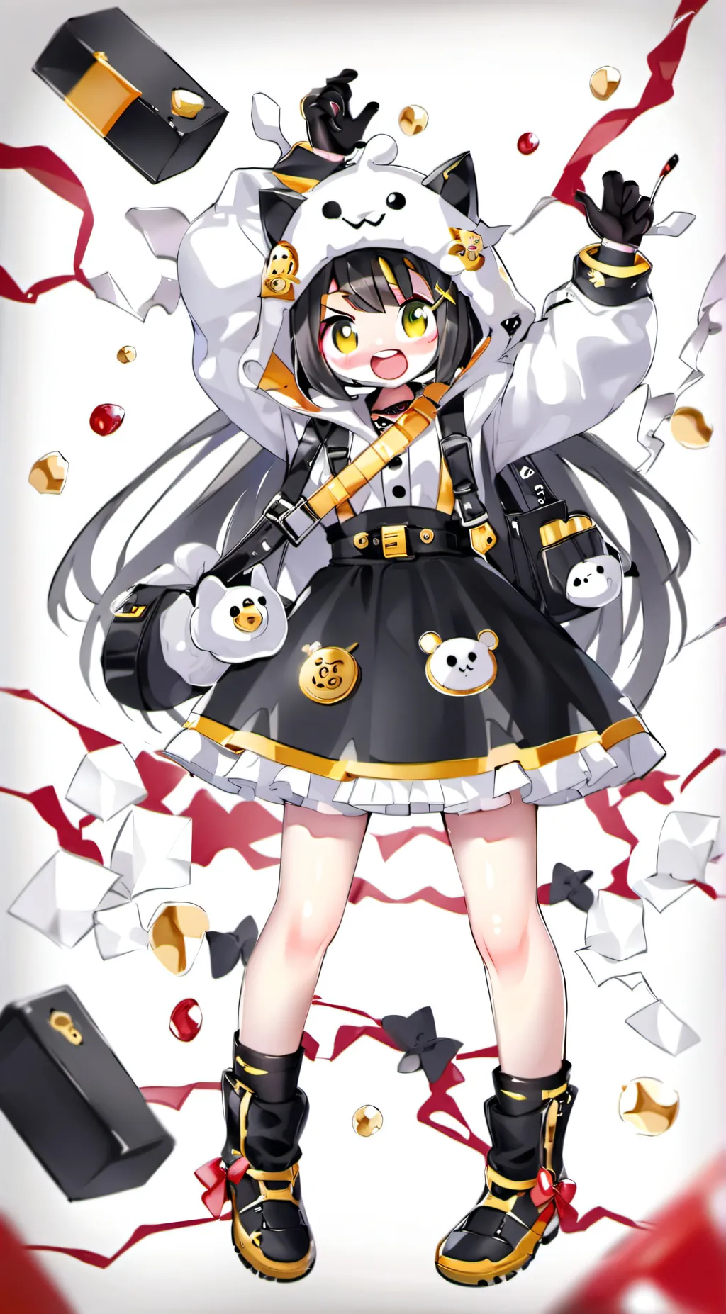 ai character: gold background