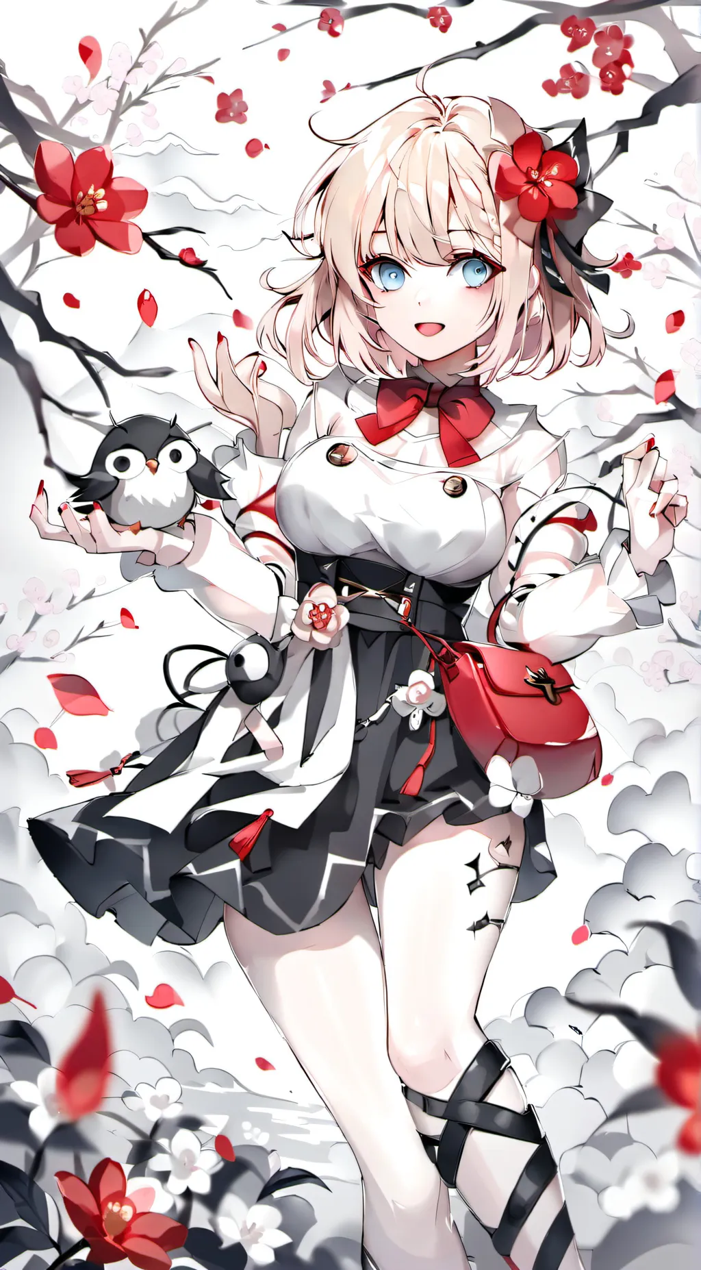 ai character: rose background