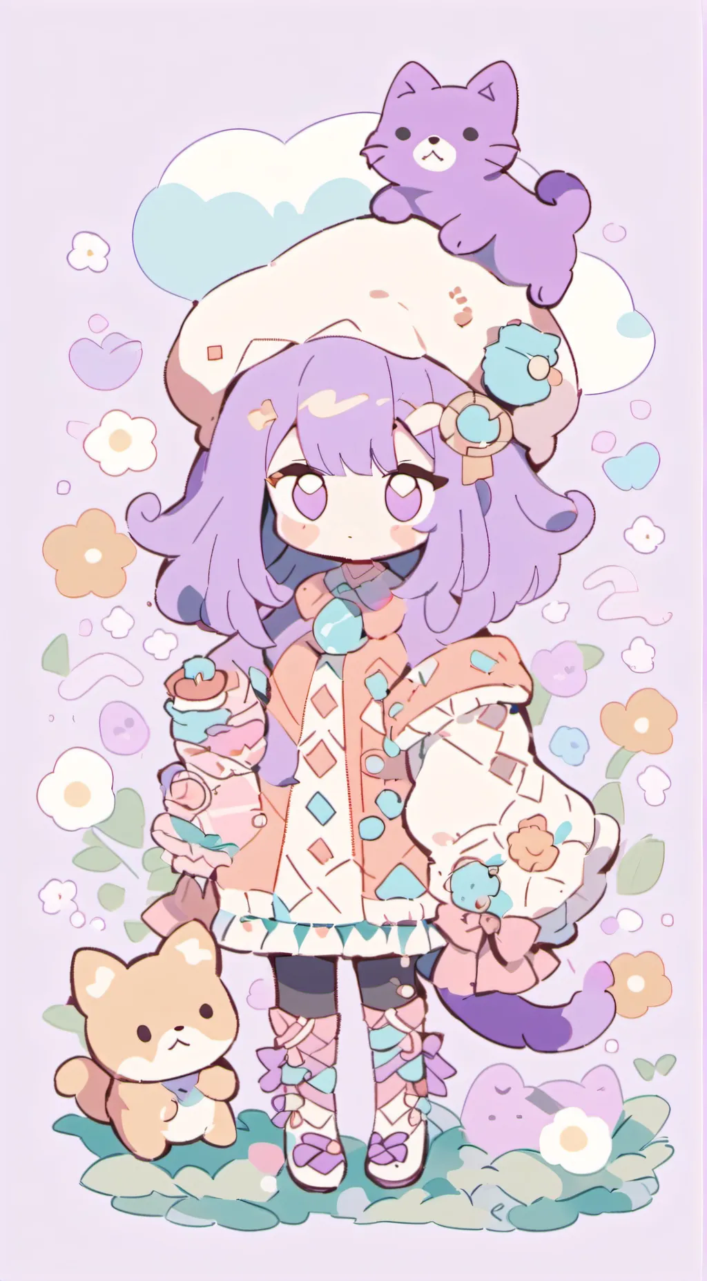 ai character: catnap day off background