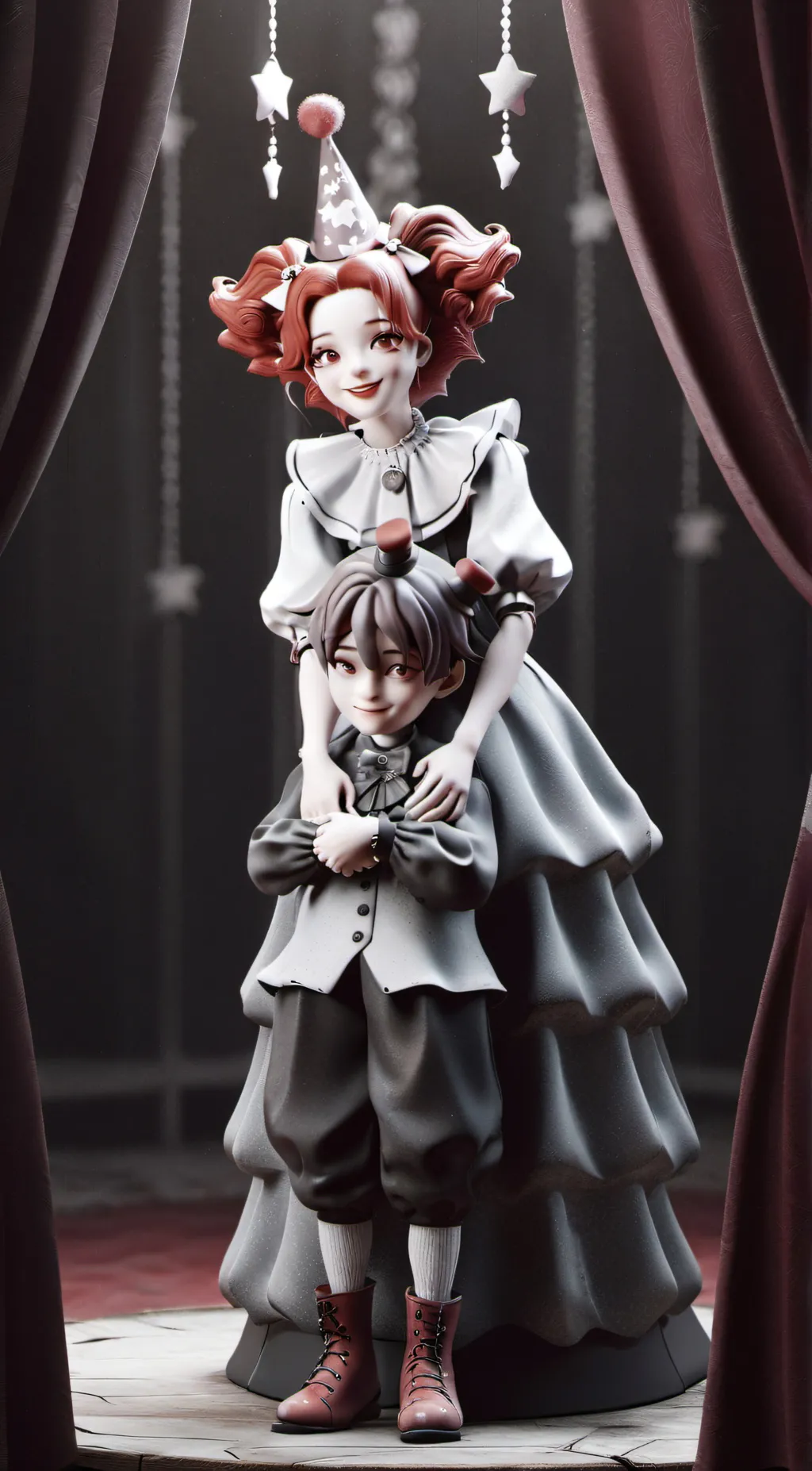 ai character: Ms Comedy  background