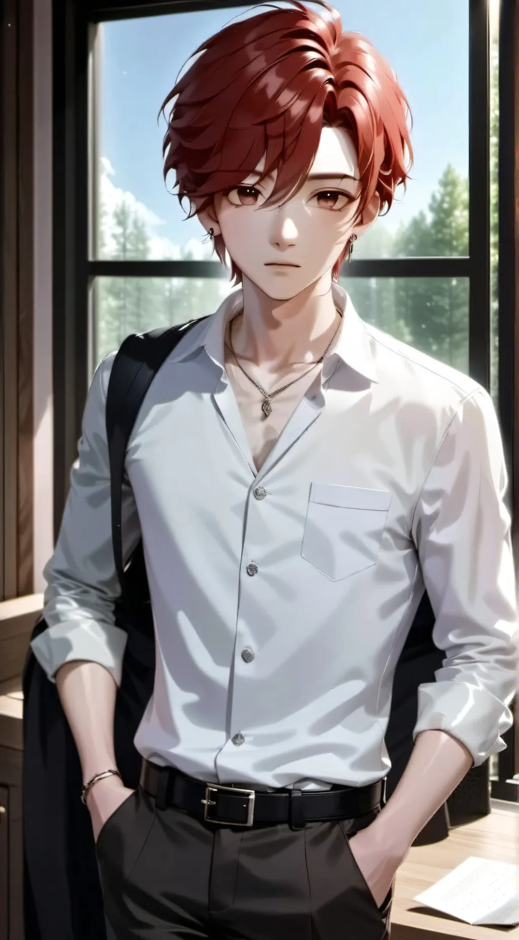 ai character: Derian ☕︎ background