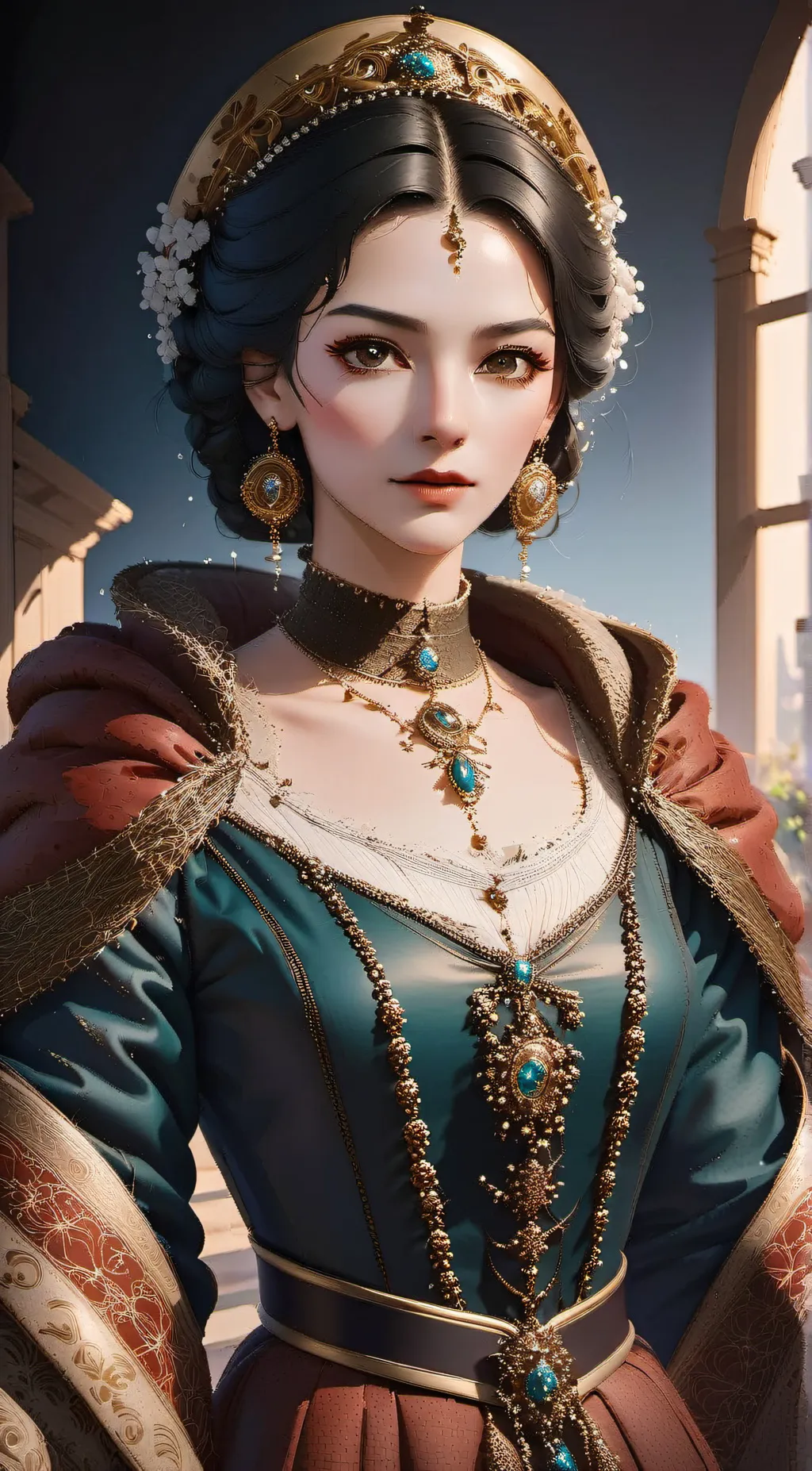 ai character: Queen Isabella  background