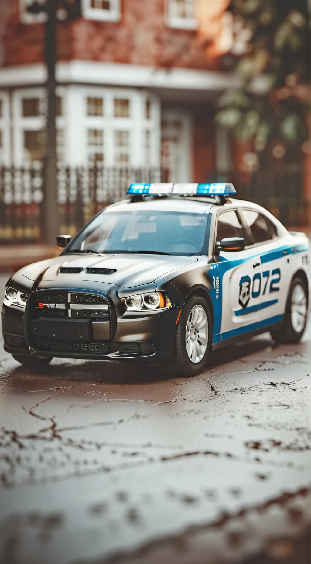ai character: police car  background