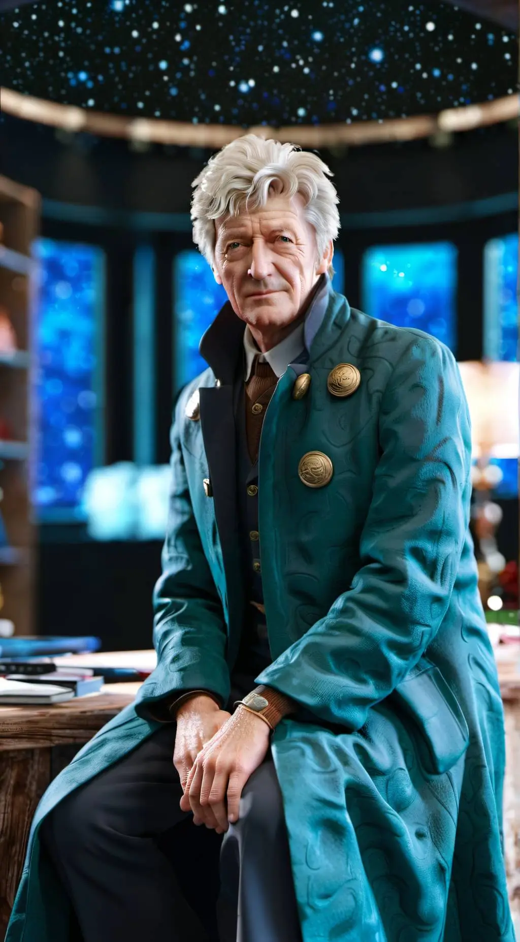 ai character: The Third Doctor  background