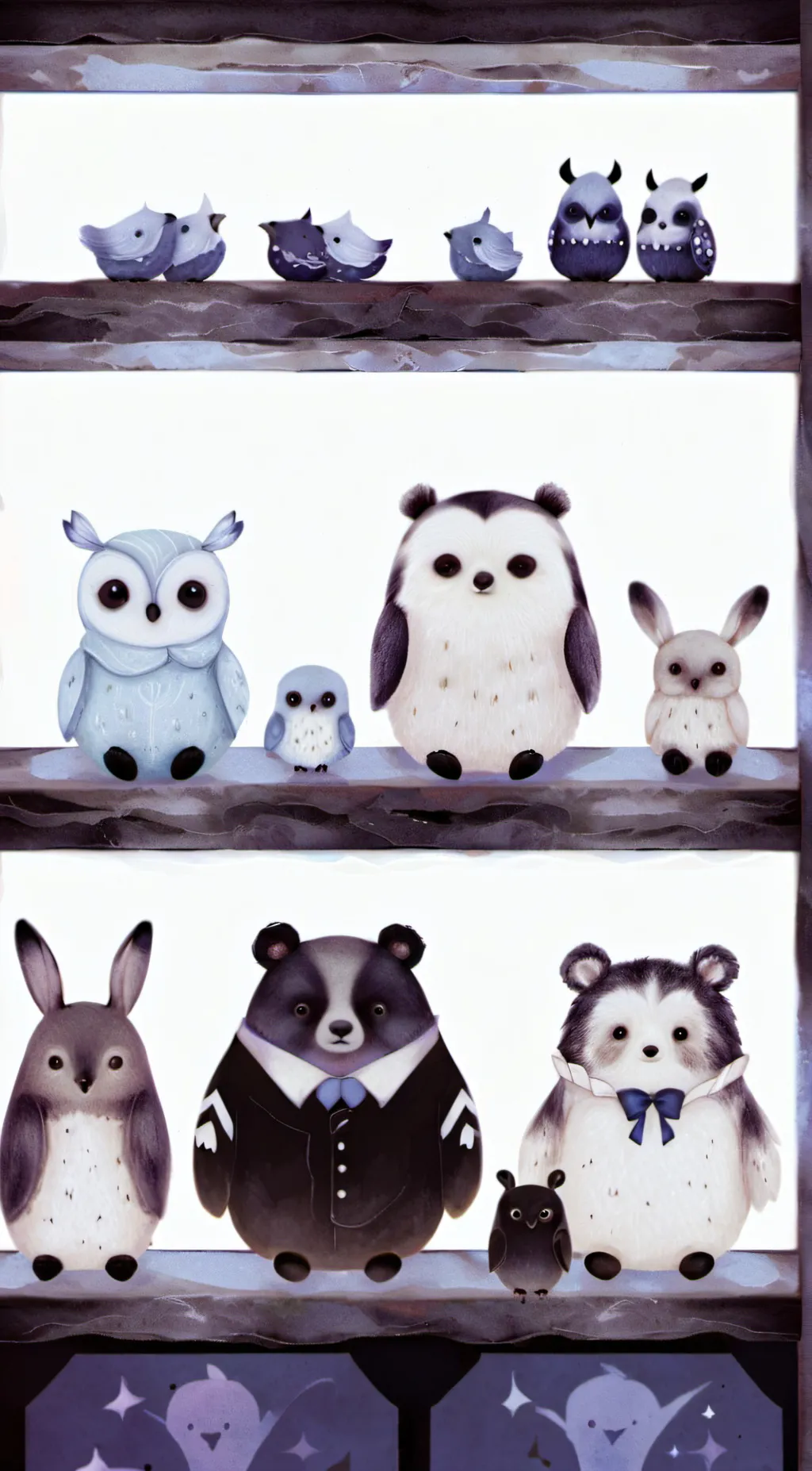 ai character: Smiling critters! background