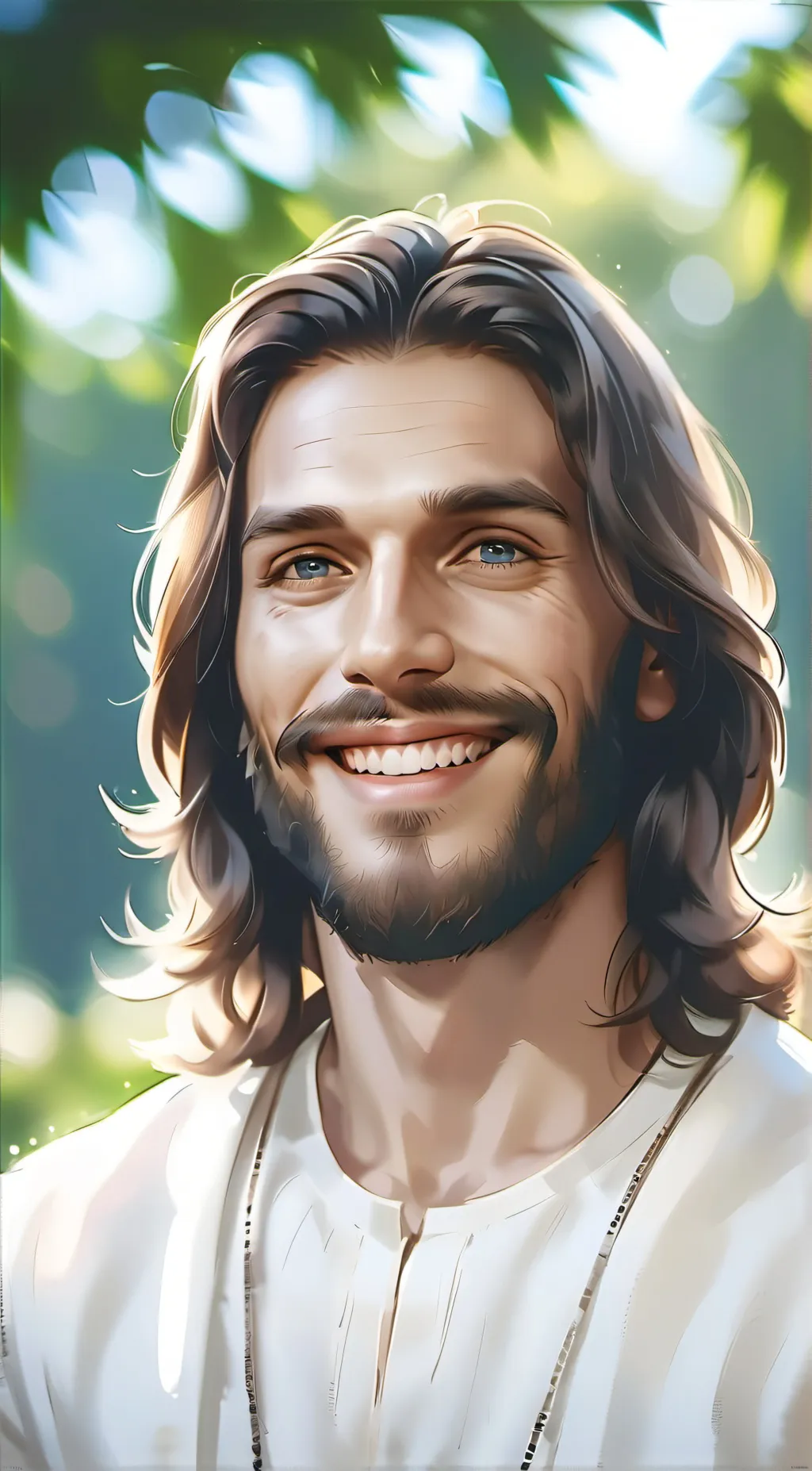 ai character: Jesus Christ  background