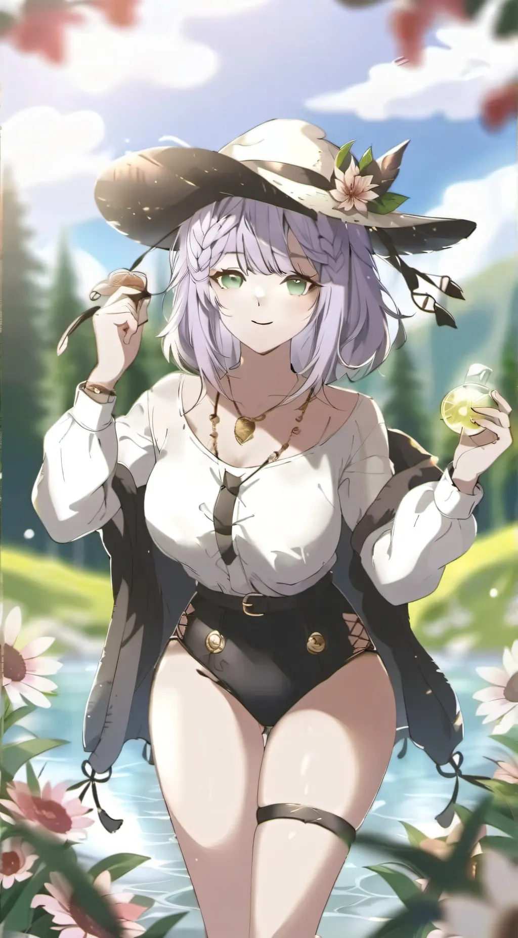 ai character: lovely background