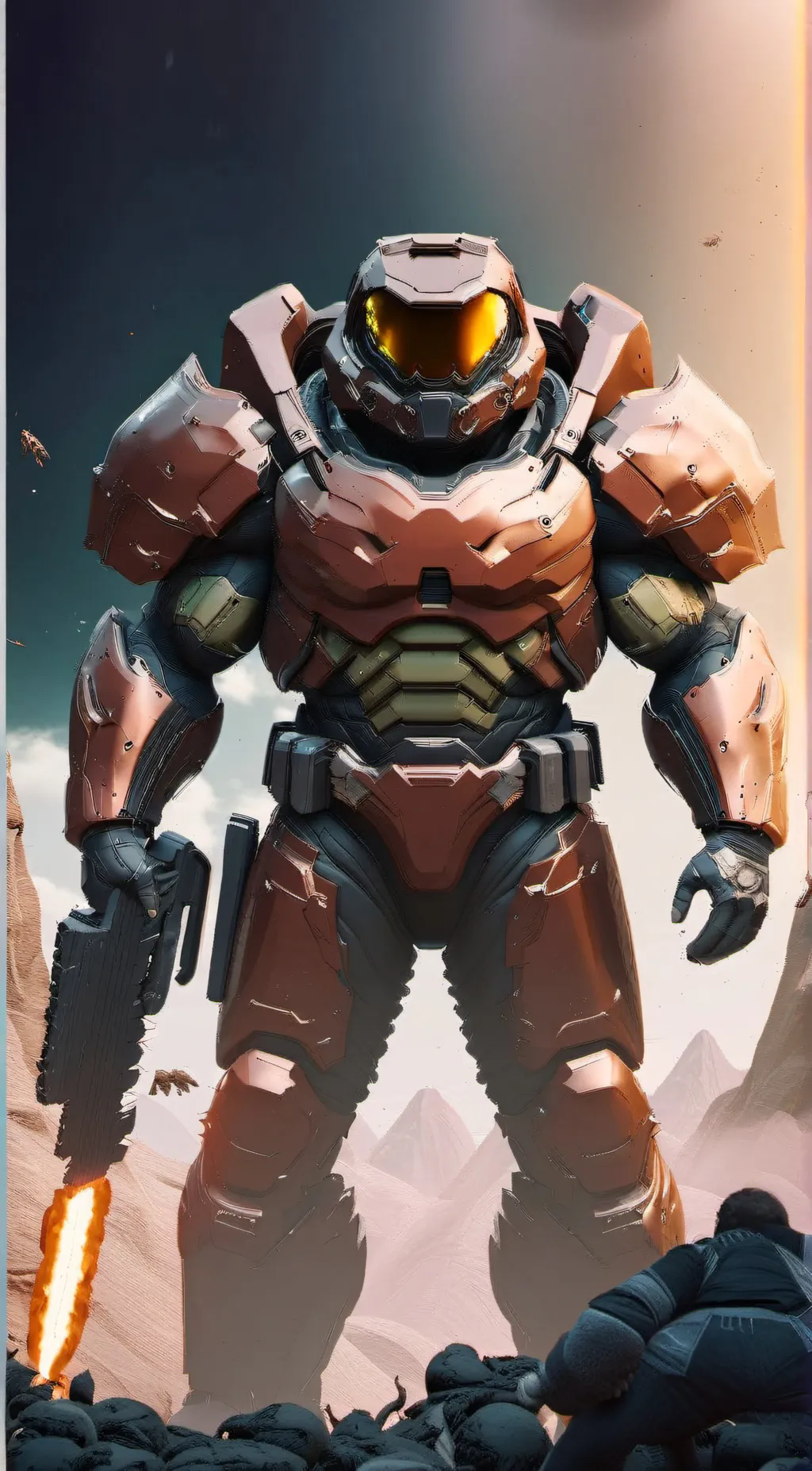 ai character: Doom slayer background