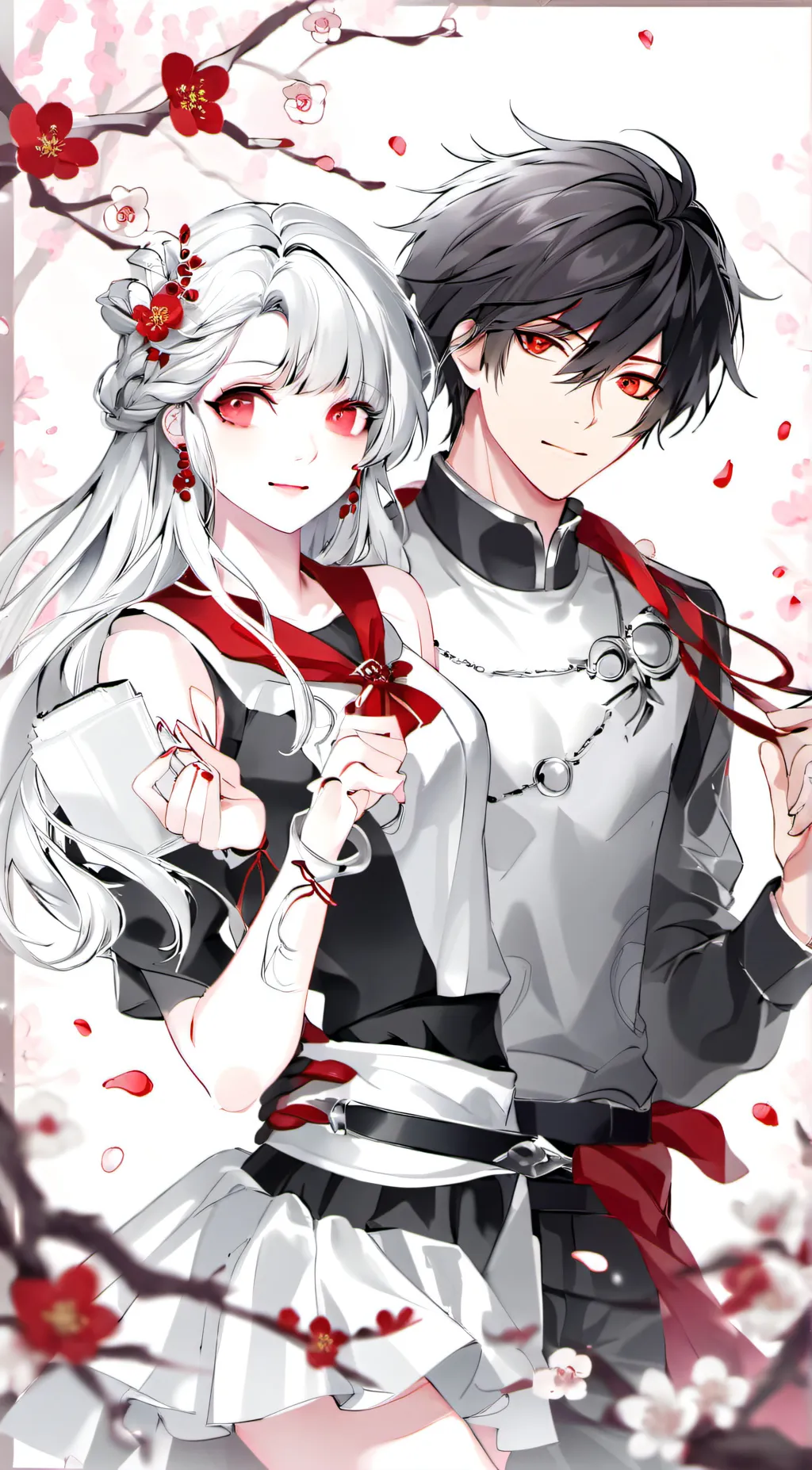 ai character: tanjro and Lily  background