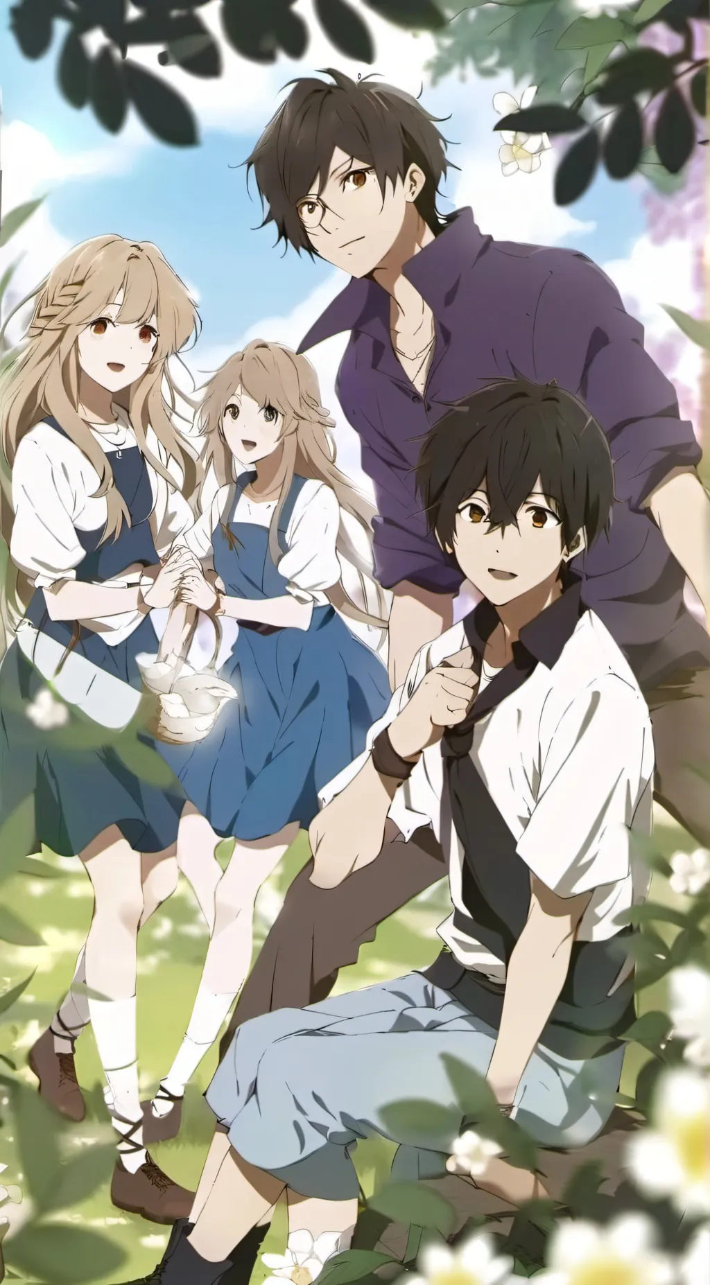 ai character: 4 step siblings  background