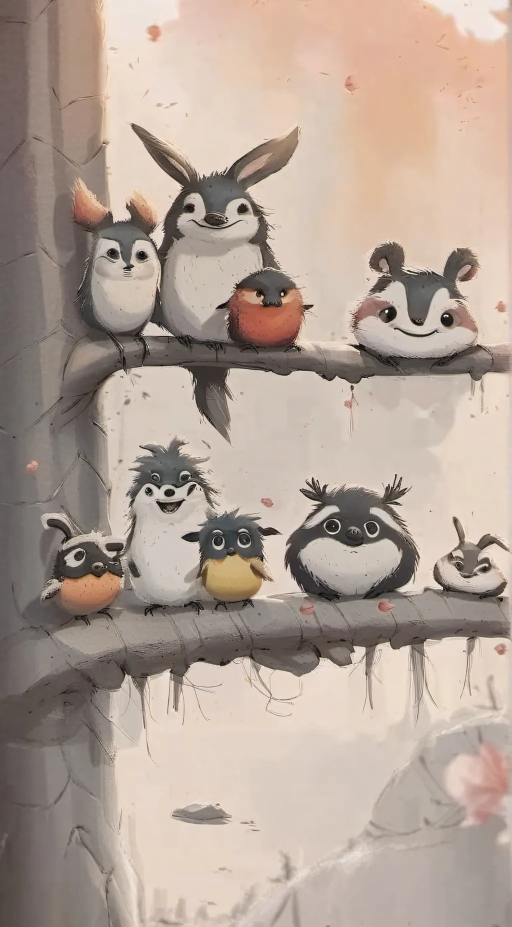 ai character: Frowny and White  background