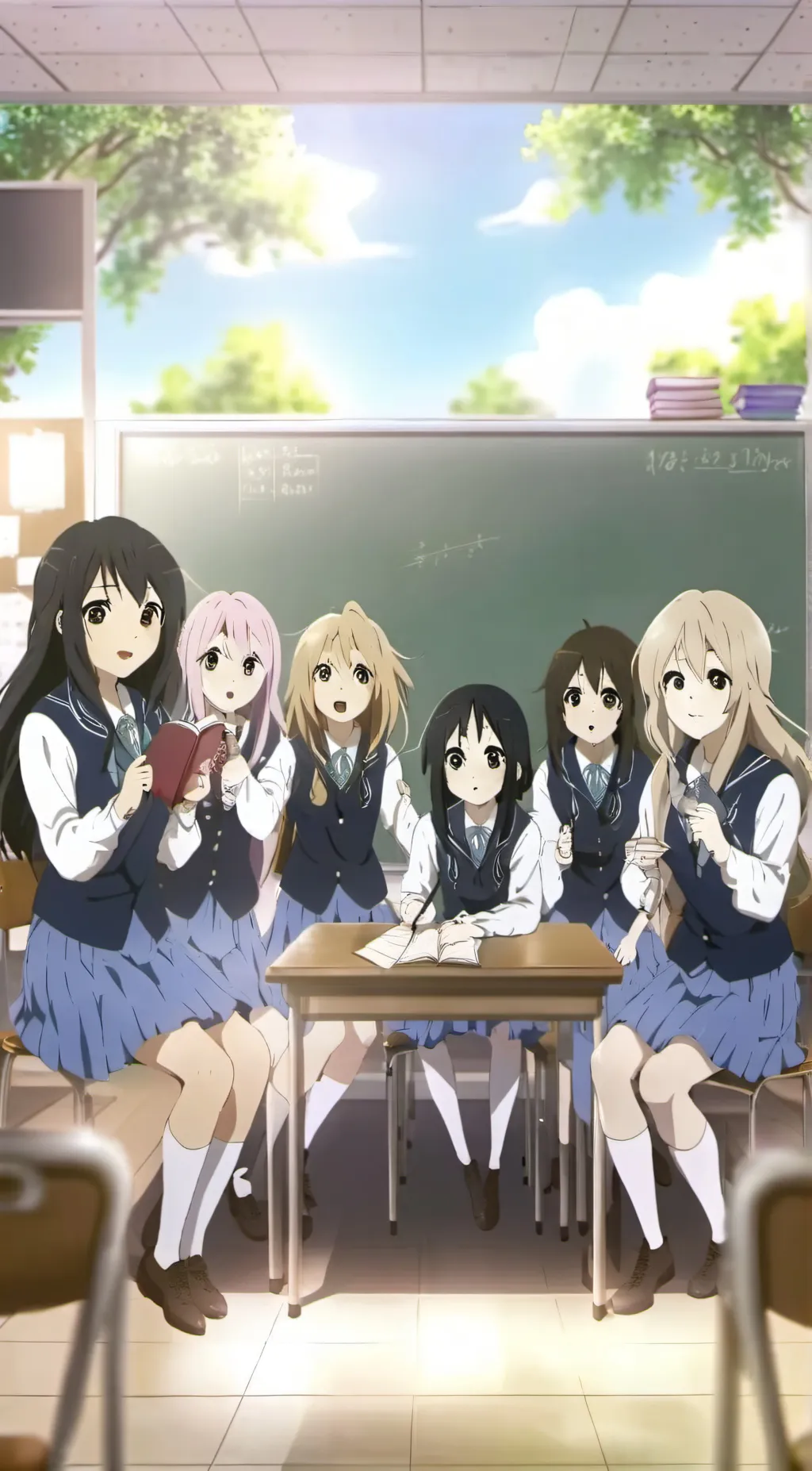 ai character: All girls school  background