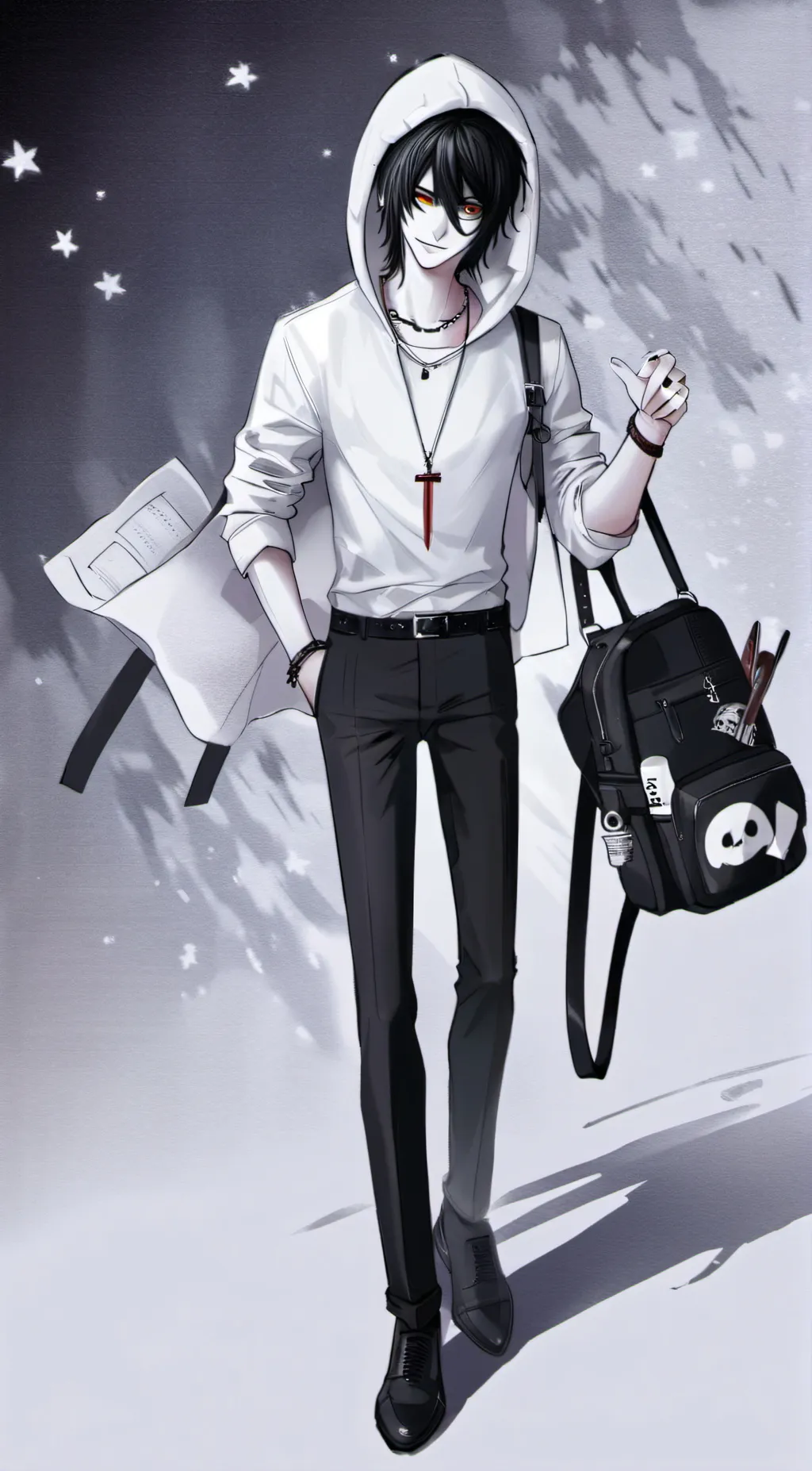 ai character: Jeff the killer  background