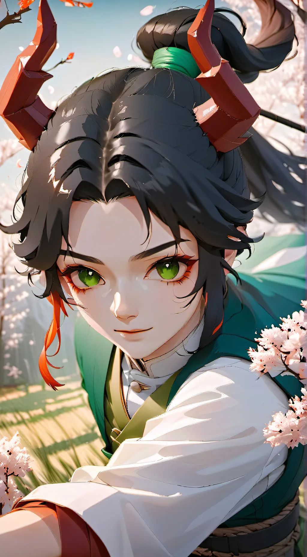 ai character: Demon slayer  background