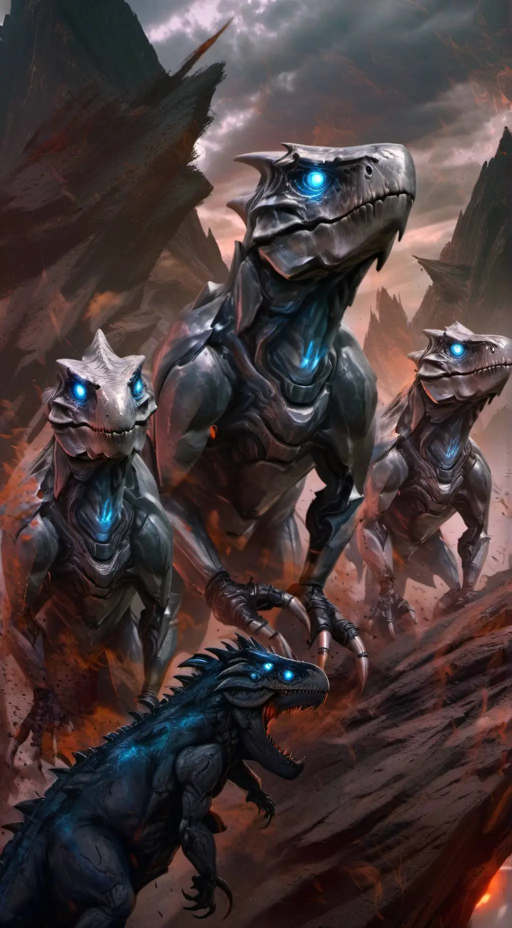 ai character: 《Robot Raptors》 background