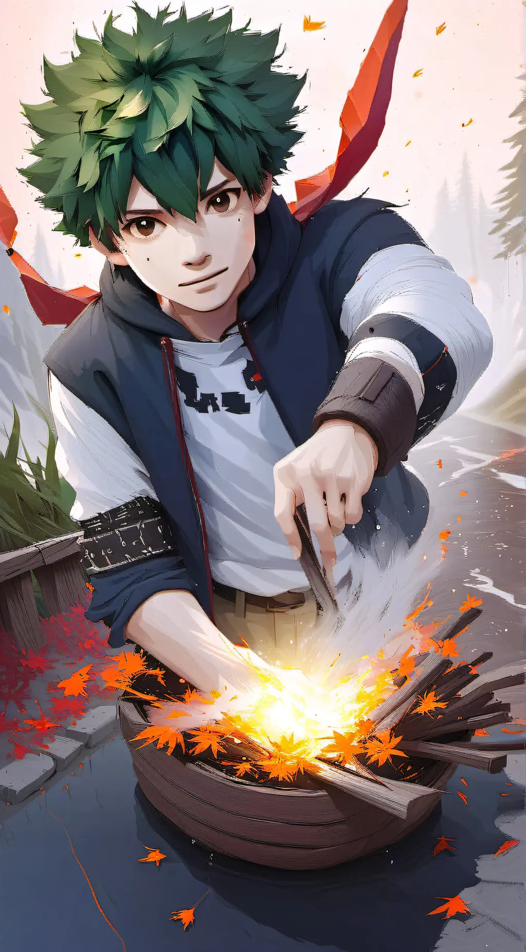 ai character: UA vacation background