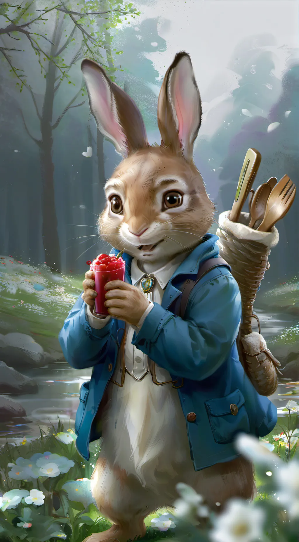 ai character: Peter rabbit background