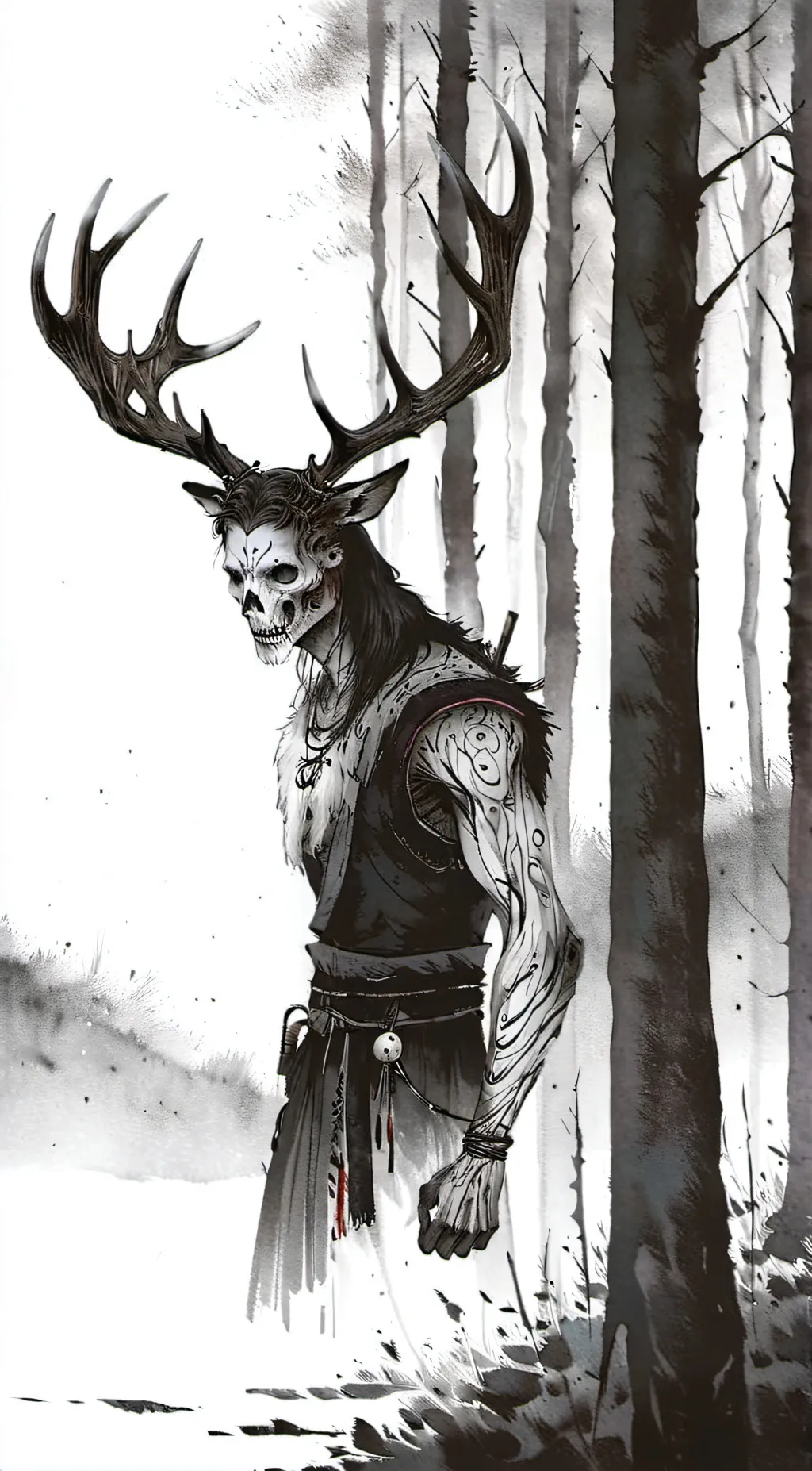 ai character: The wendigo  background
