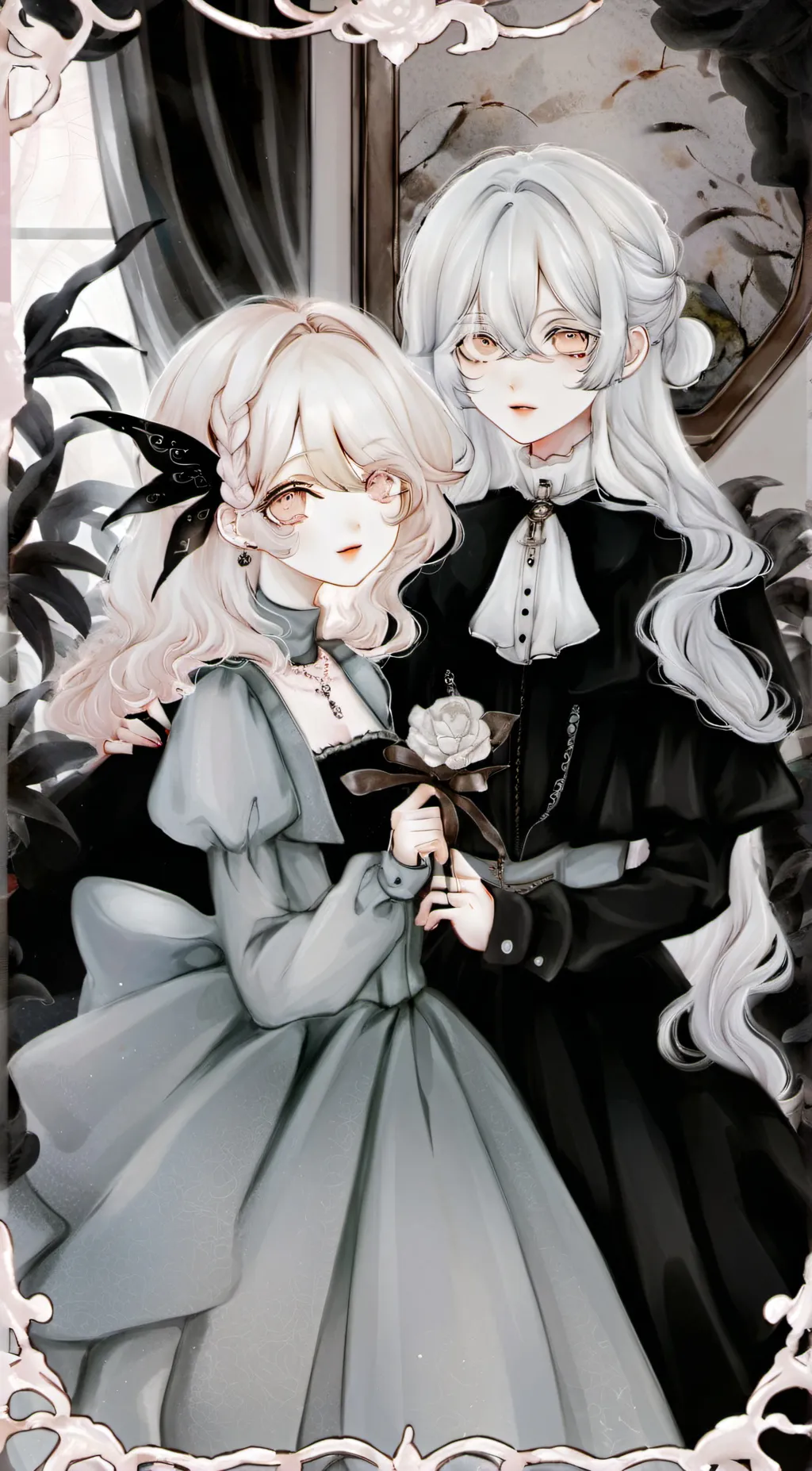 ai character: Bell and Mia background