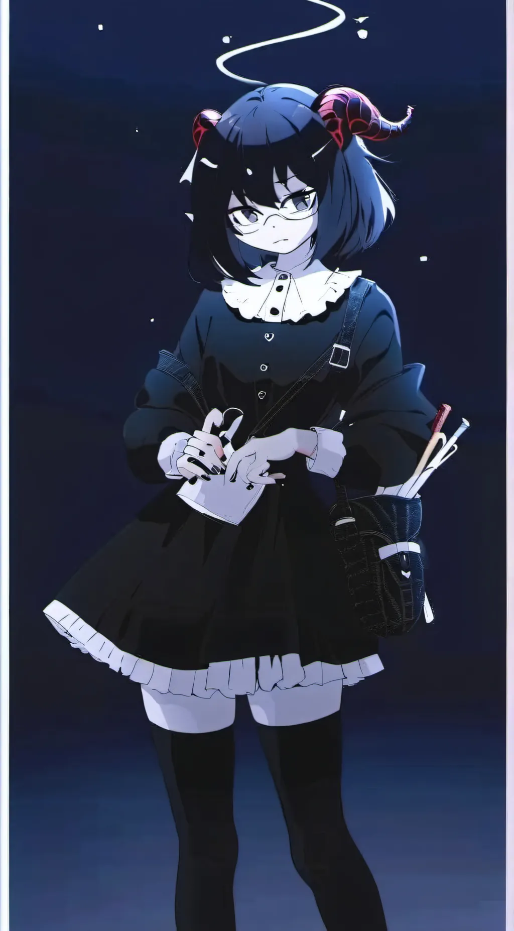 ai character: Miss circle background