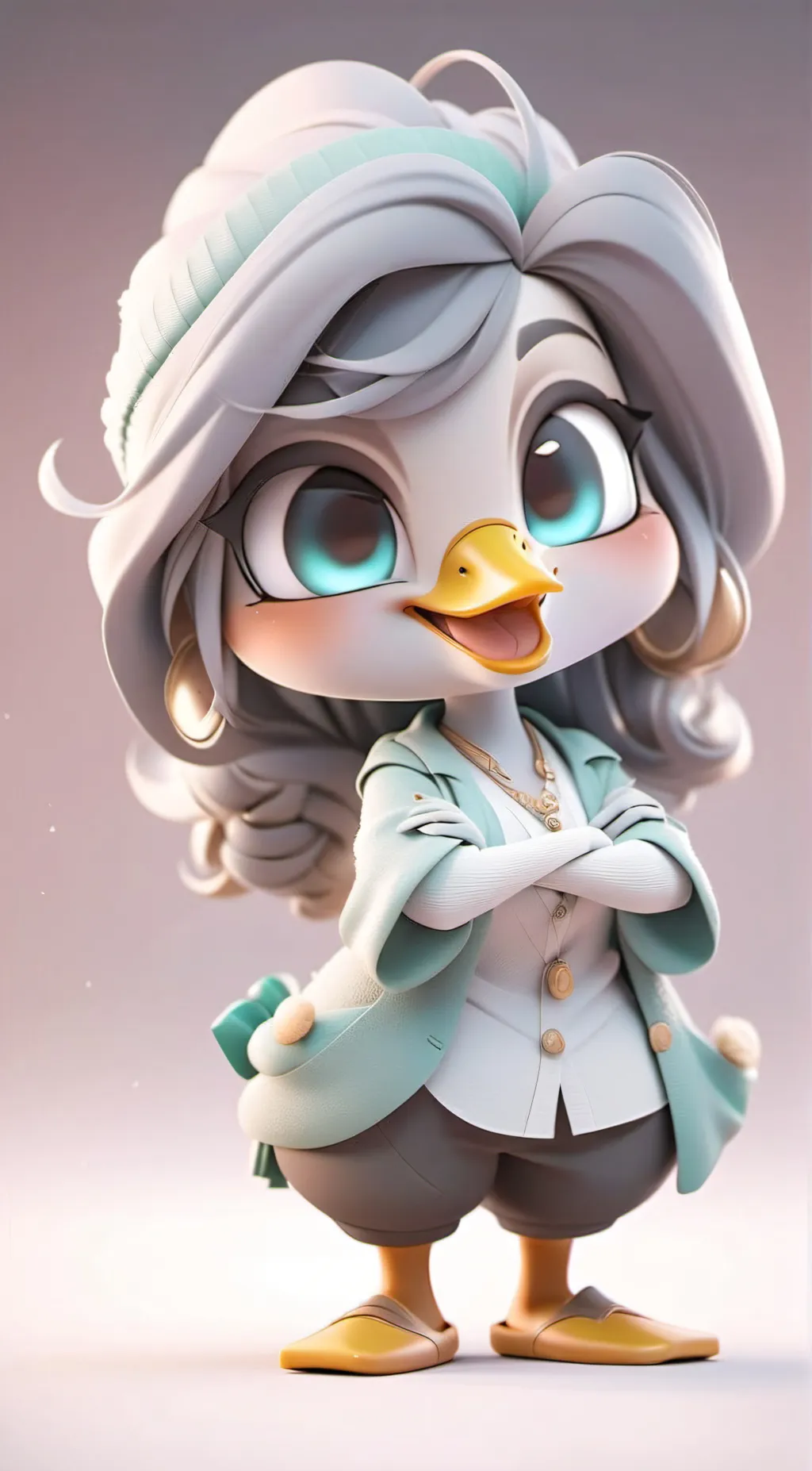ai character: gwen the duck background