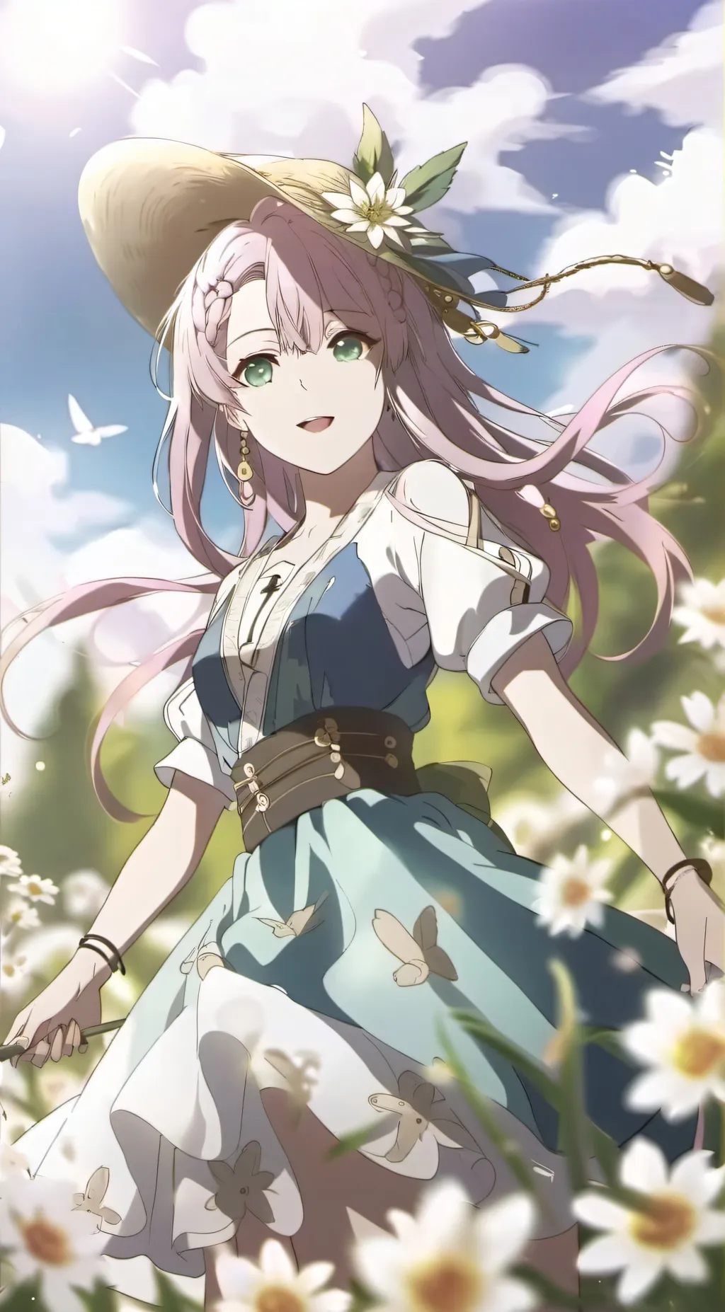 ai character: Lily.  background