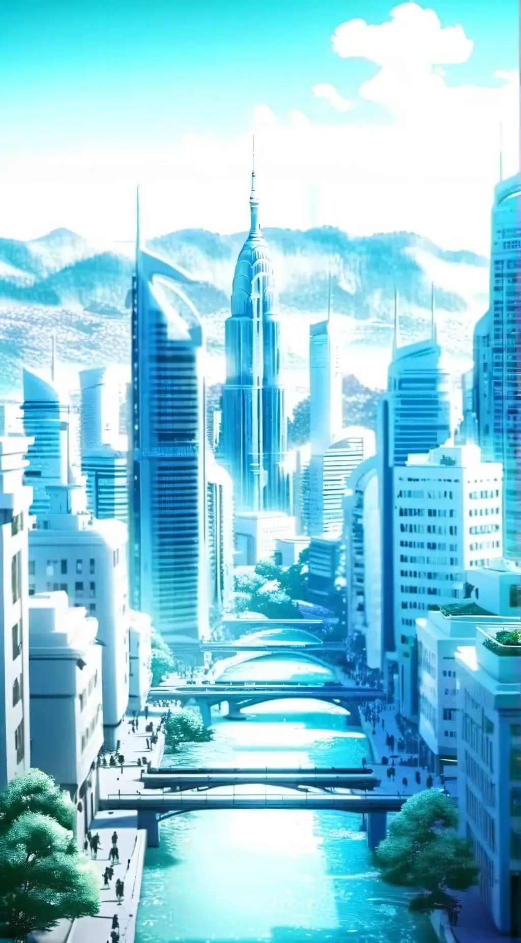 ai character: Madoka ✩ Magica background