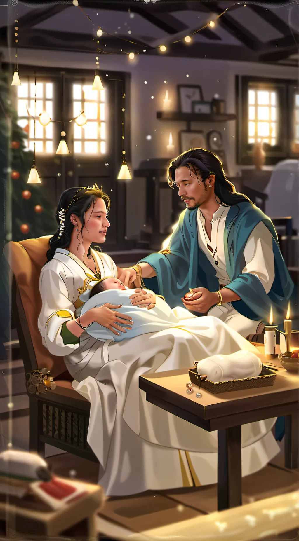 ai character: Birthing background