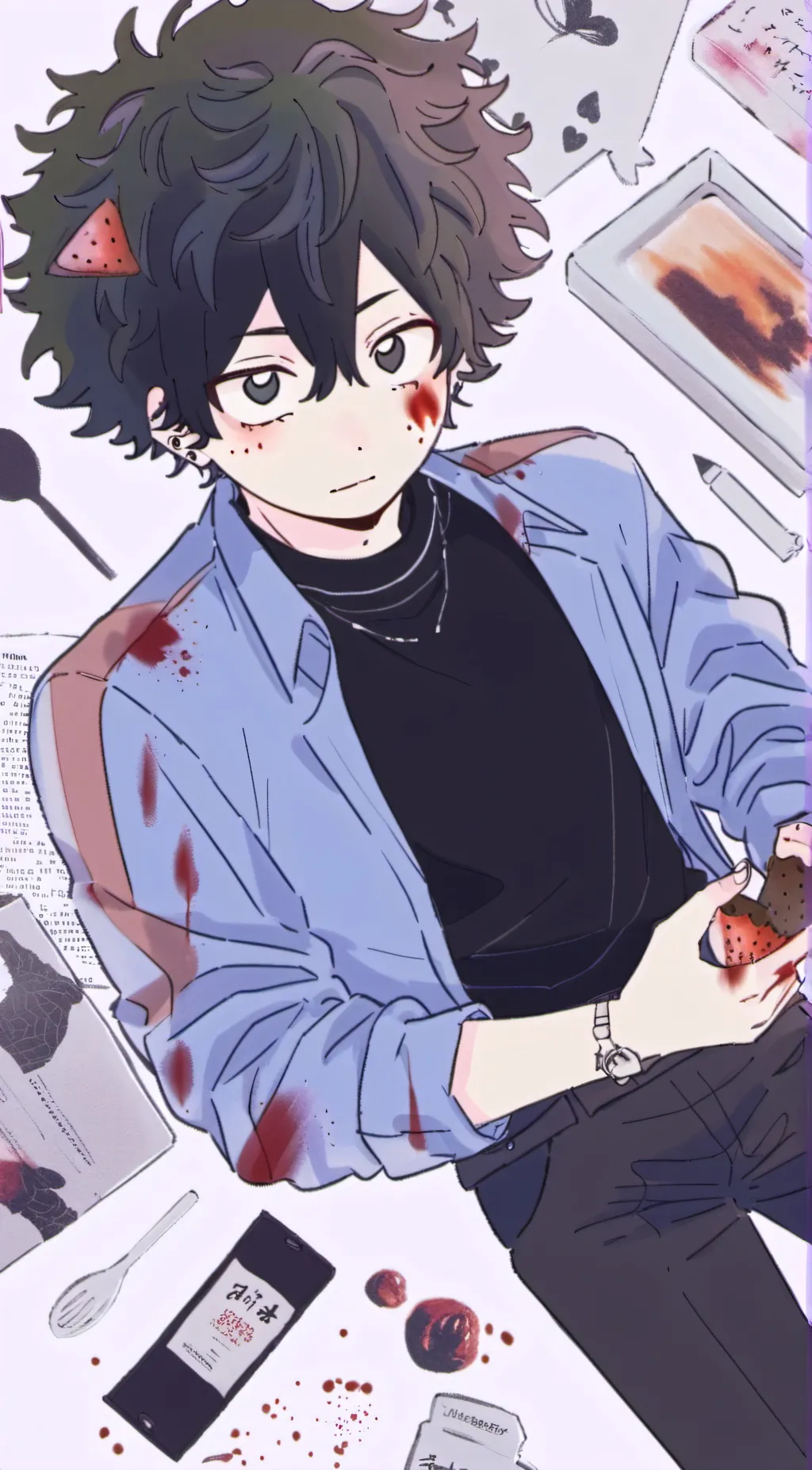 ai character: deku mafia  background