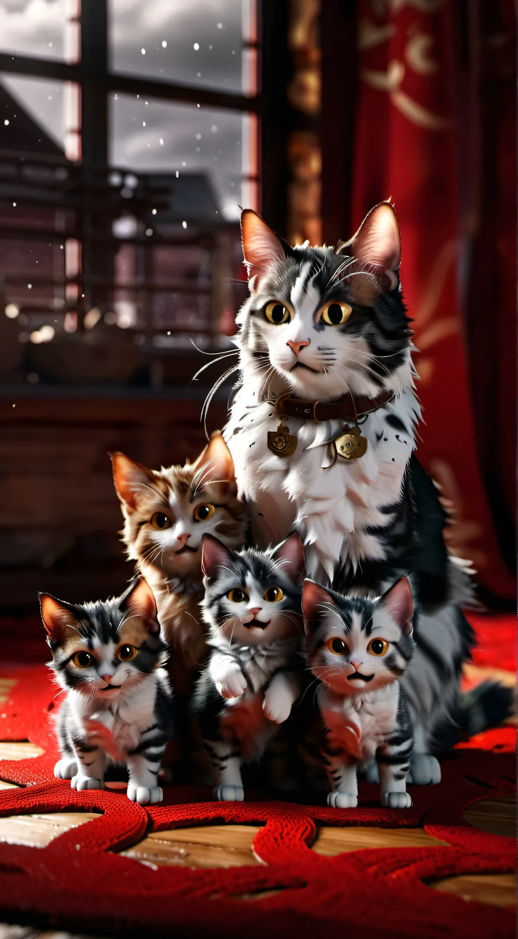 ai character: mama,you/mila,milo background