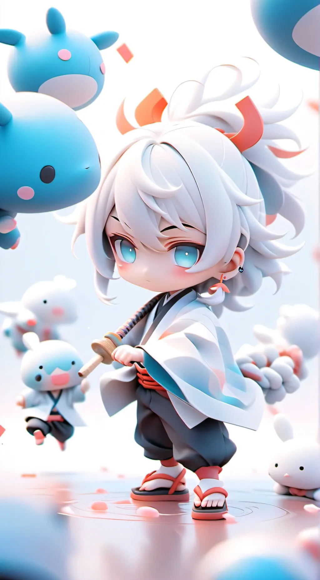 ai character: kid Satoru Gojo  background