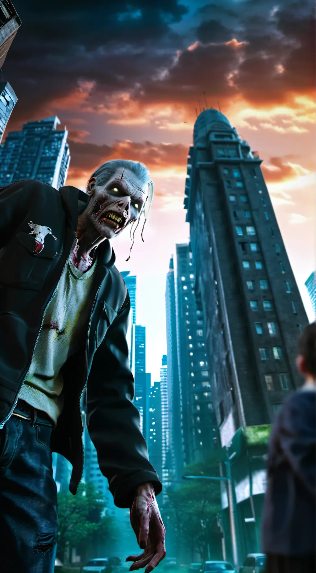 ai character: zombie world background