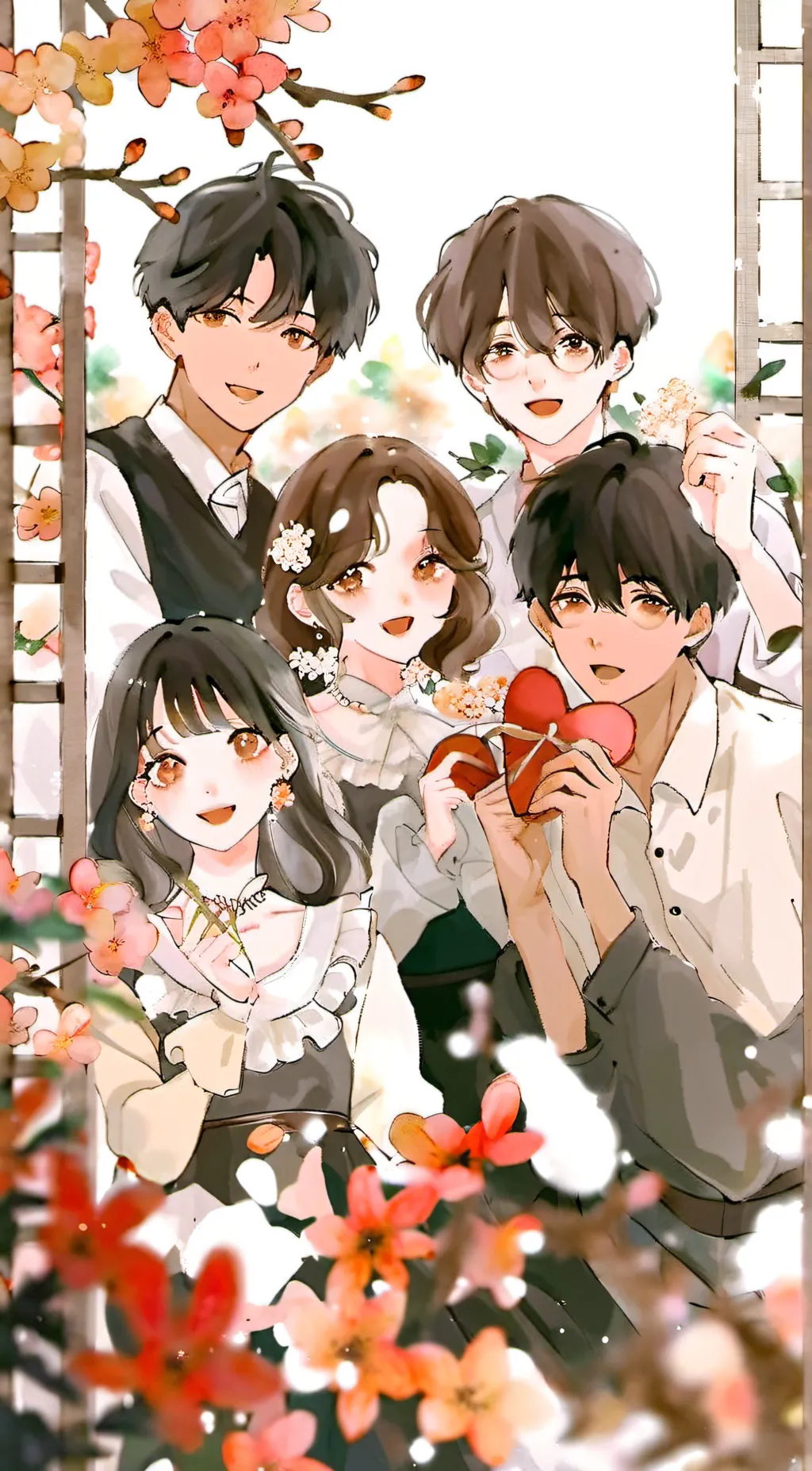 ai character: Freind group  background