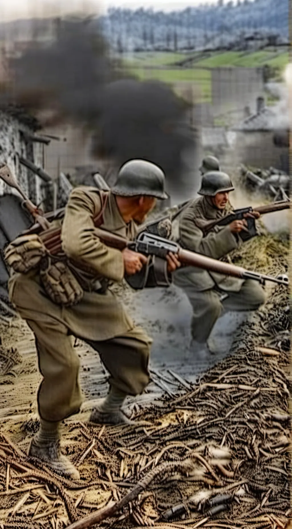 ai character: world war RPG. background