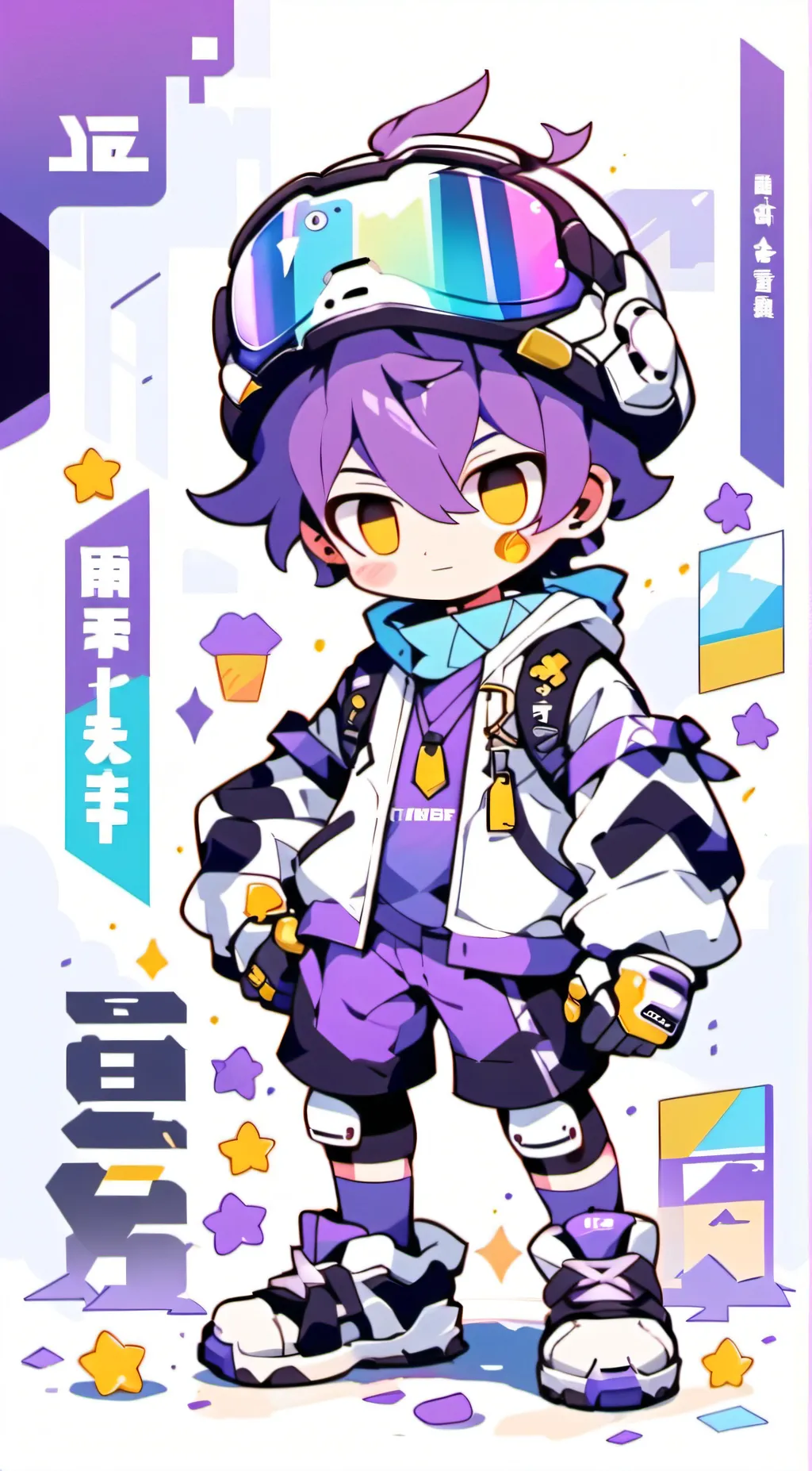 ai character: purple (among us)  background