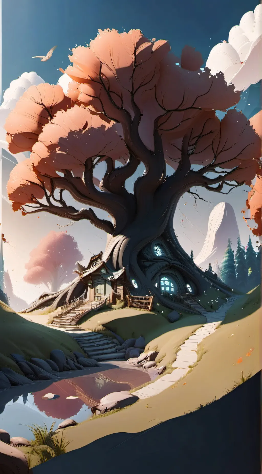 ai character: smiling critters  background