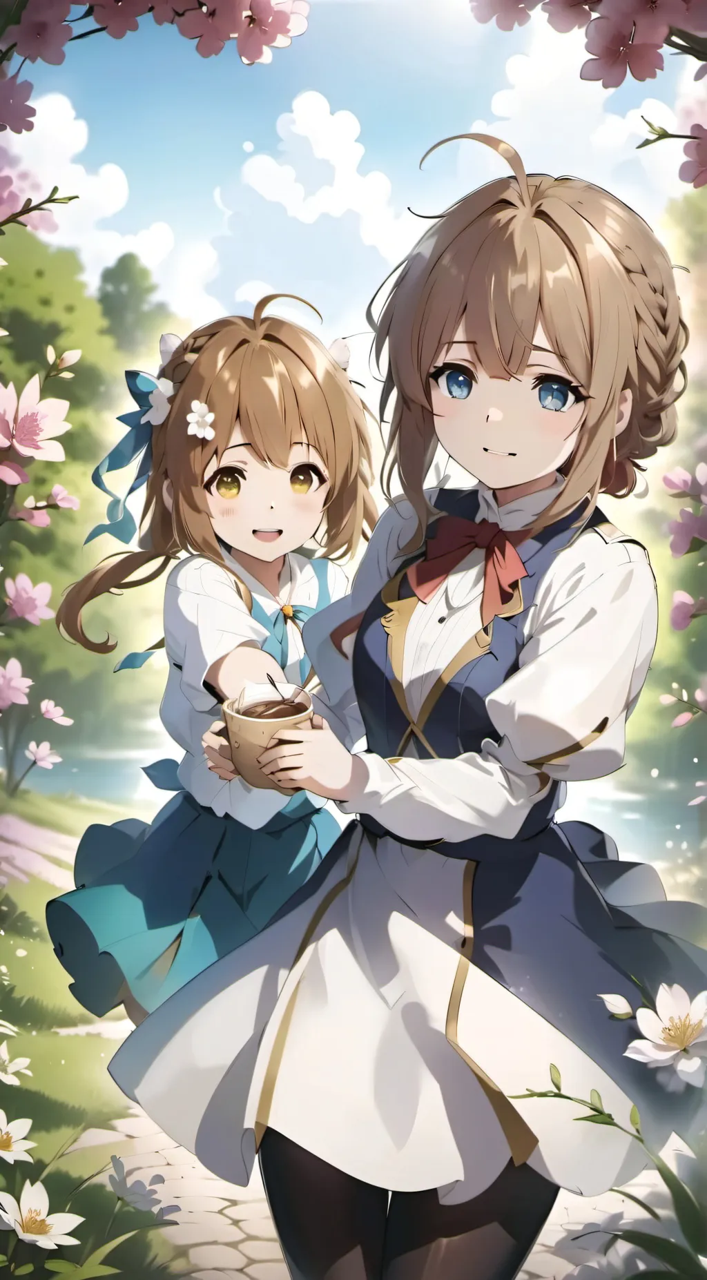 ai character: Millie and ruby background