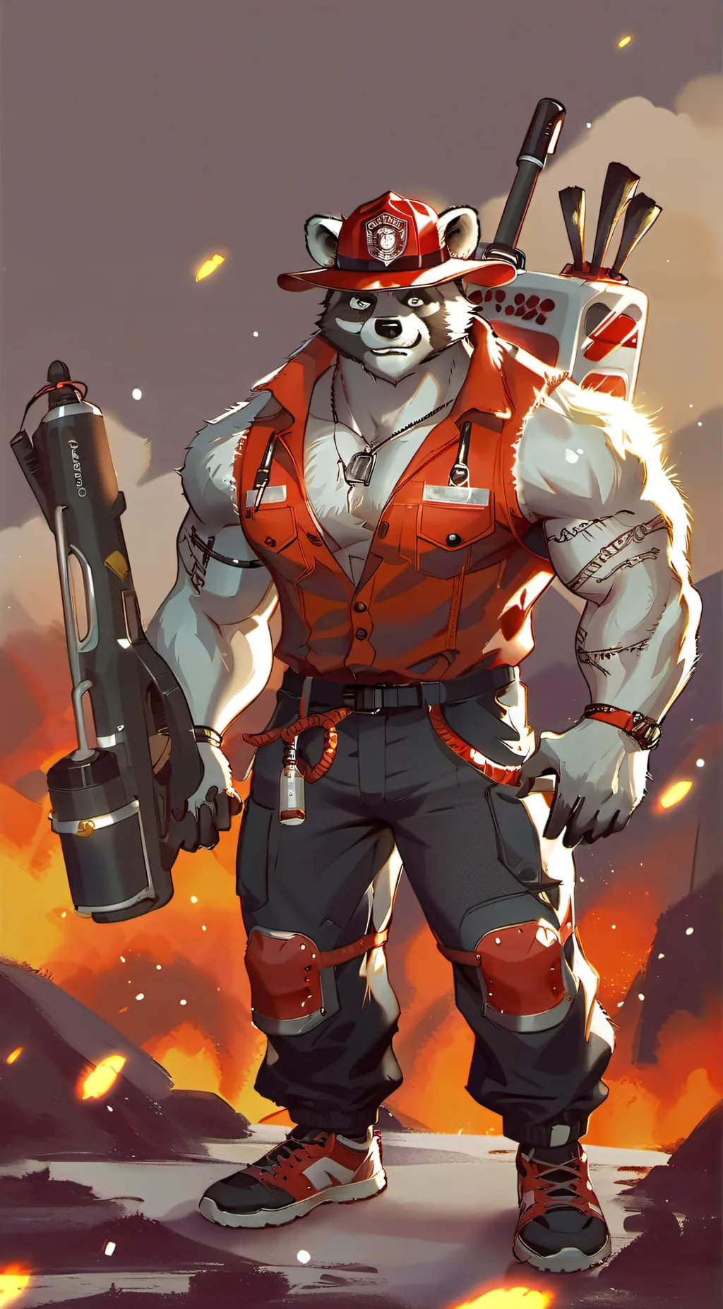 ai character: Raccoon Man Ver.2 background