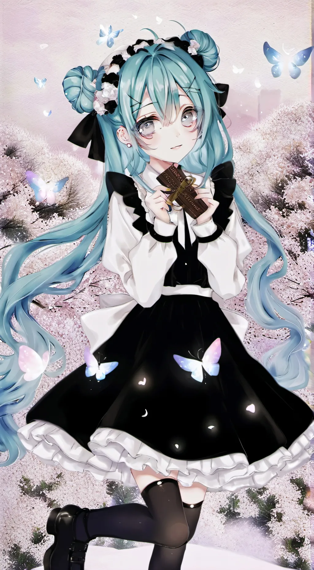 ai character: Hatusune muki  background