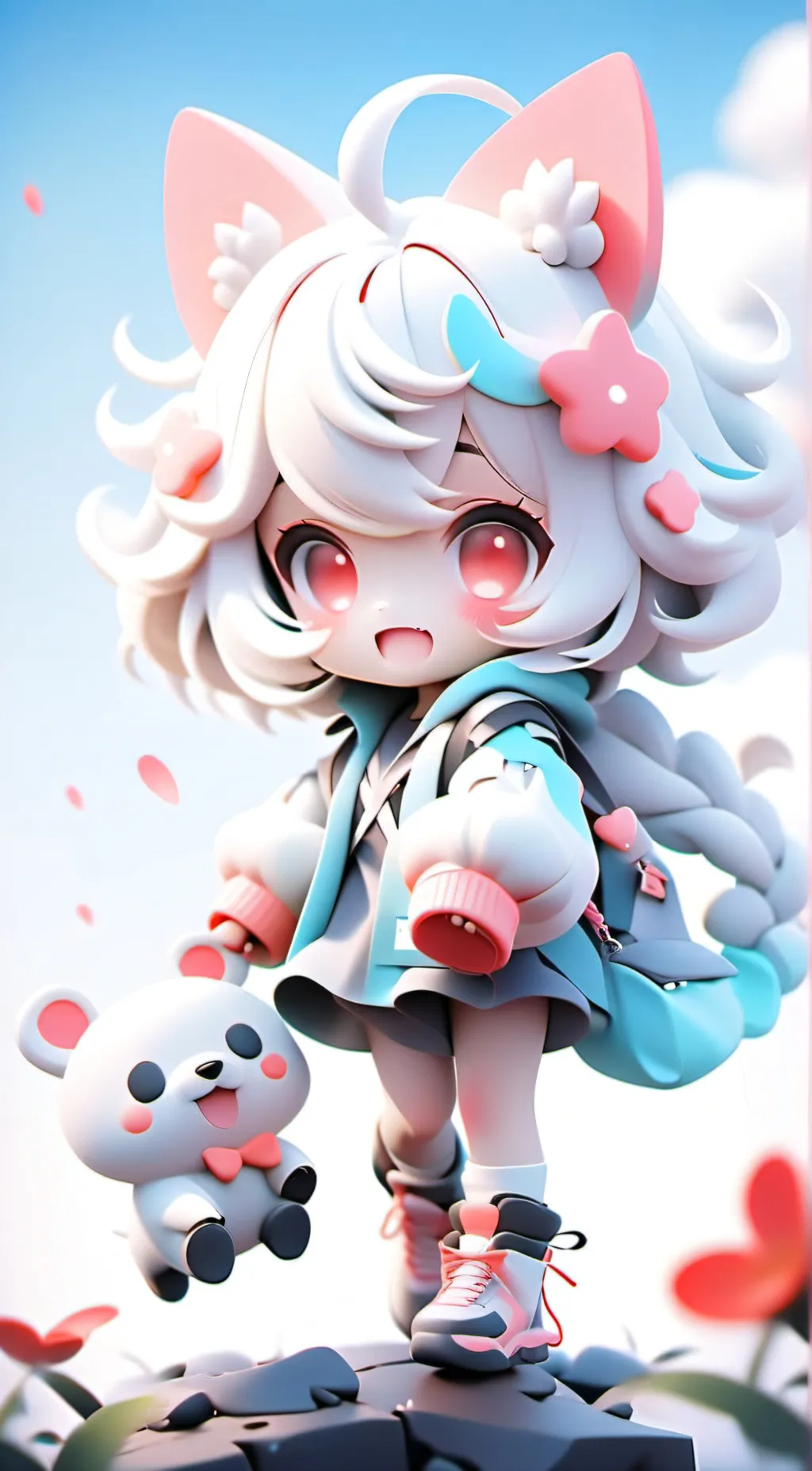 ai character: homeless kitten background