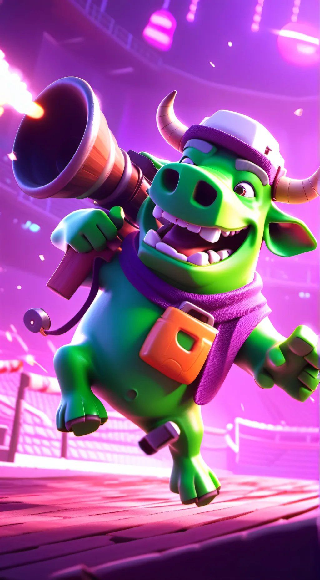 ai character: army cow background