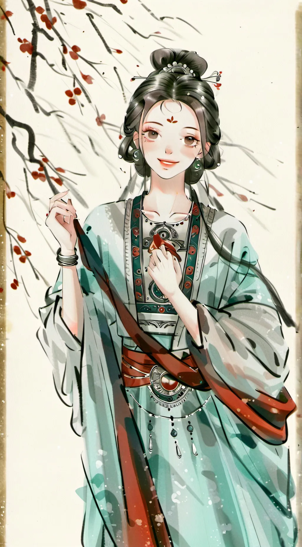 ai character: Violet background