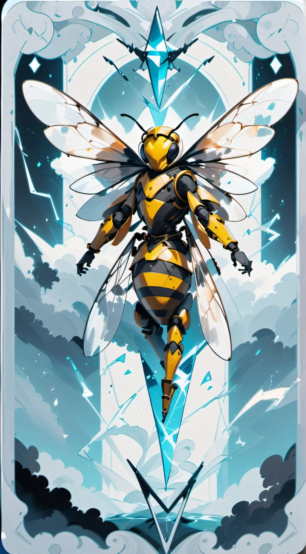 ai character: !Bee Dragon! background
