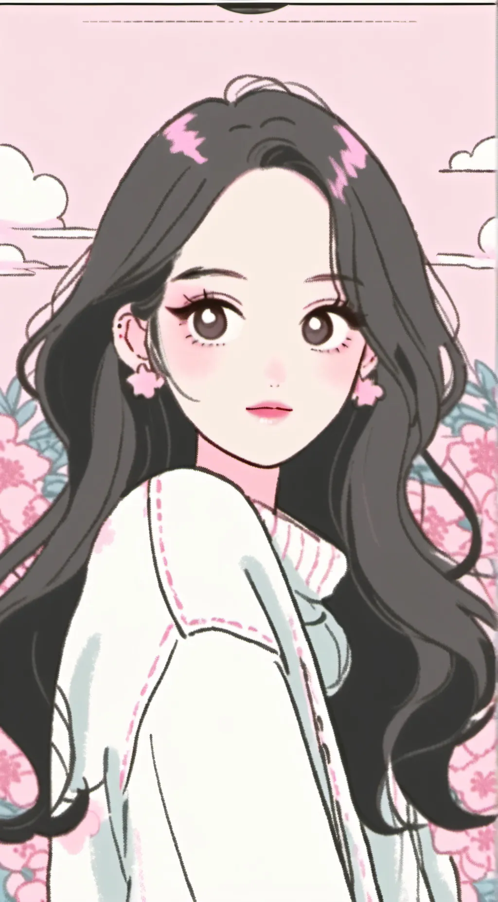 ai character: writing on walls background