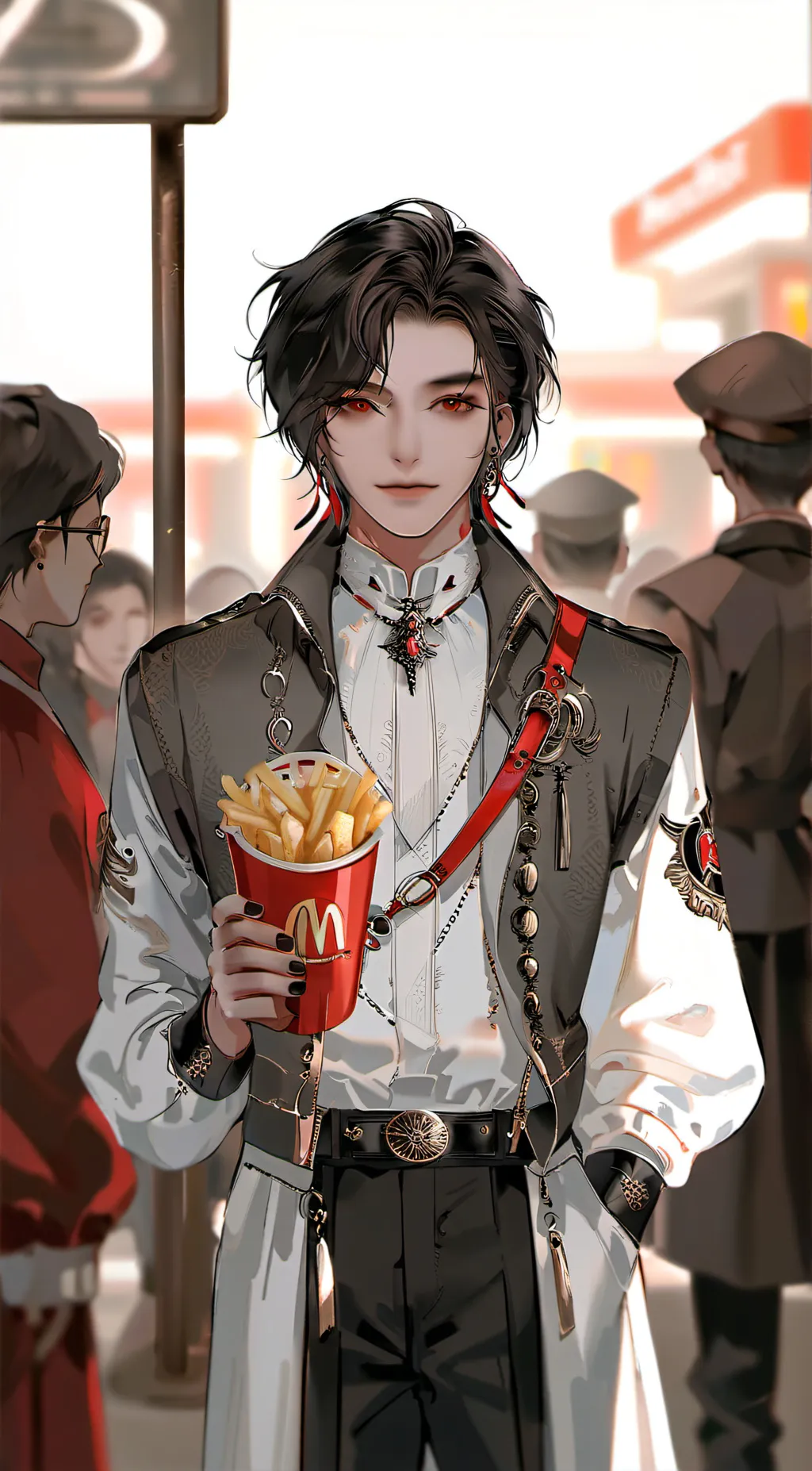 ai character: McDonald's  background