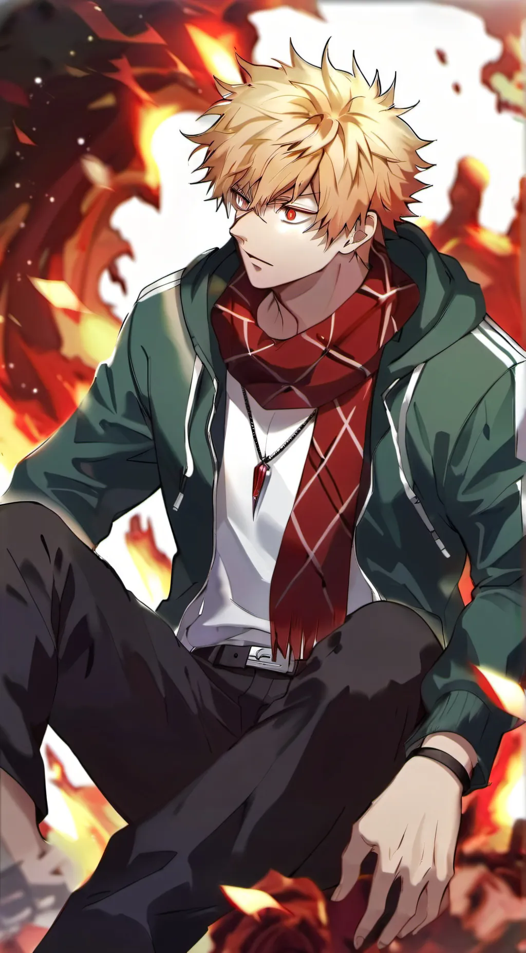 ai character: bakugou  background