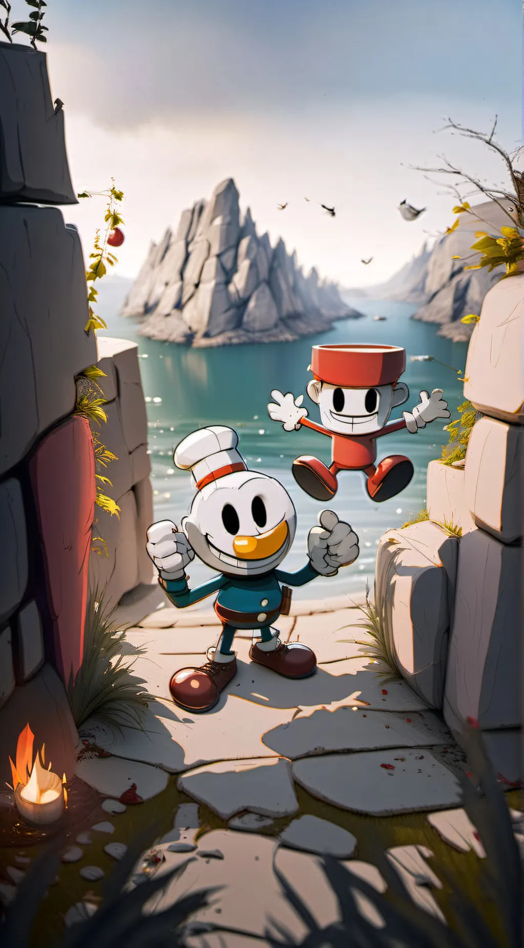 Talkie AI - Chat with Cuphead and mugman